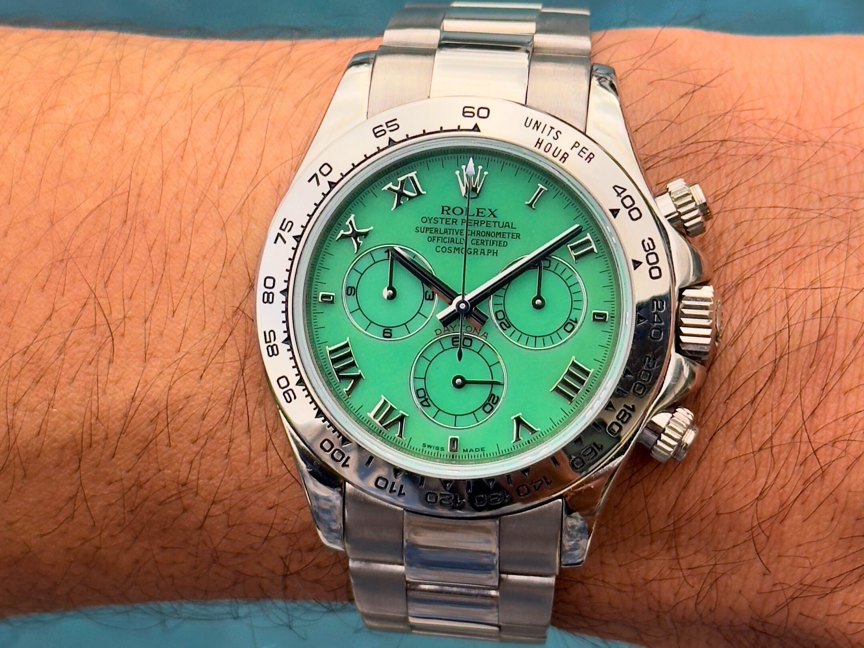 Rolex Daytona Investment Watches Green Beach Chrysoprase White Gold