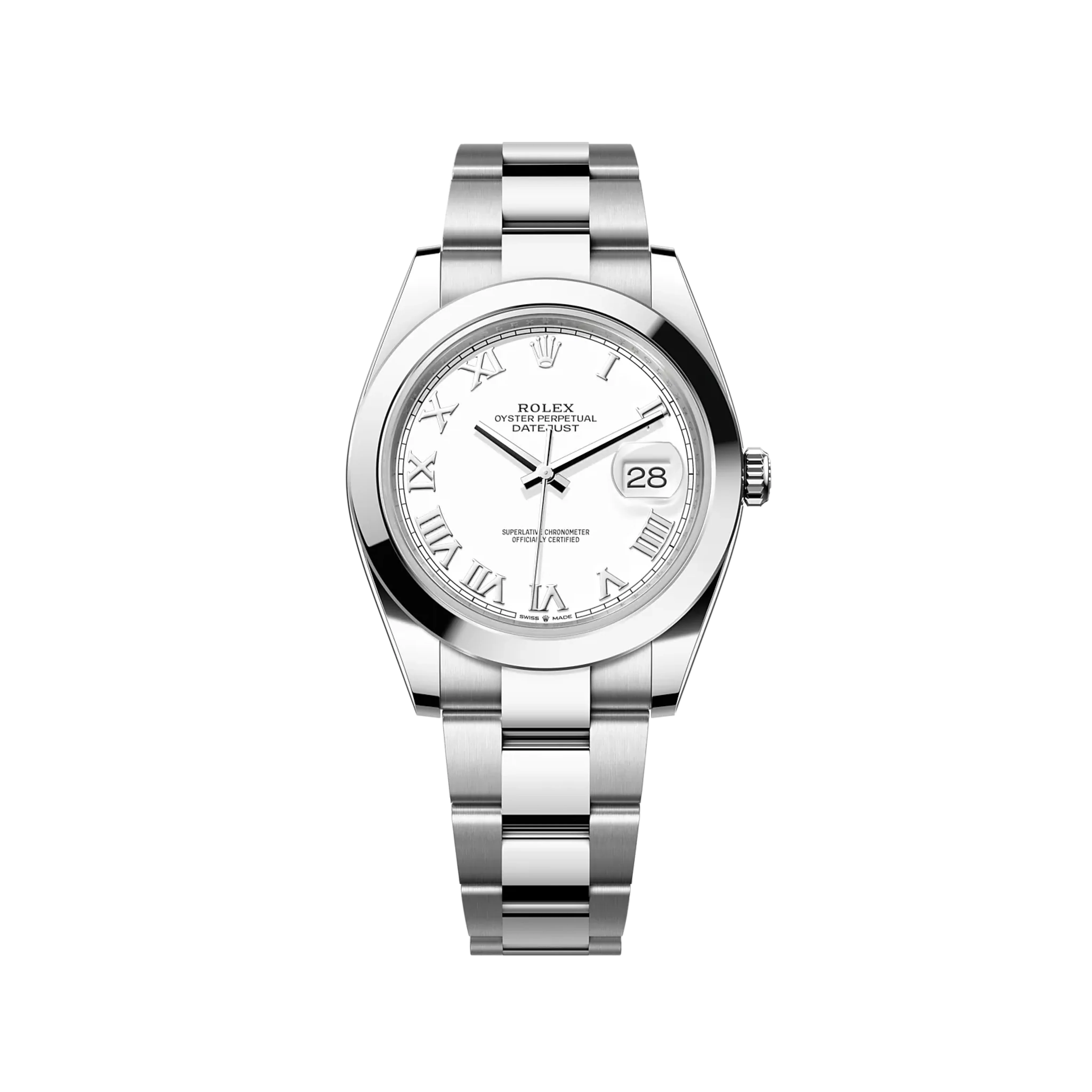 Rolex Datejust 126300 White Roman Oyster