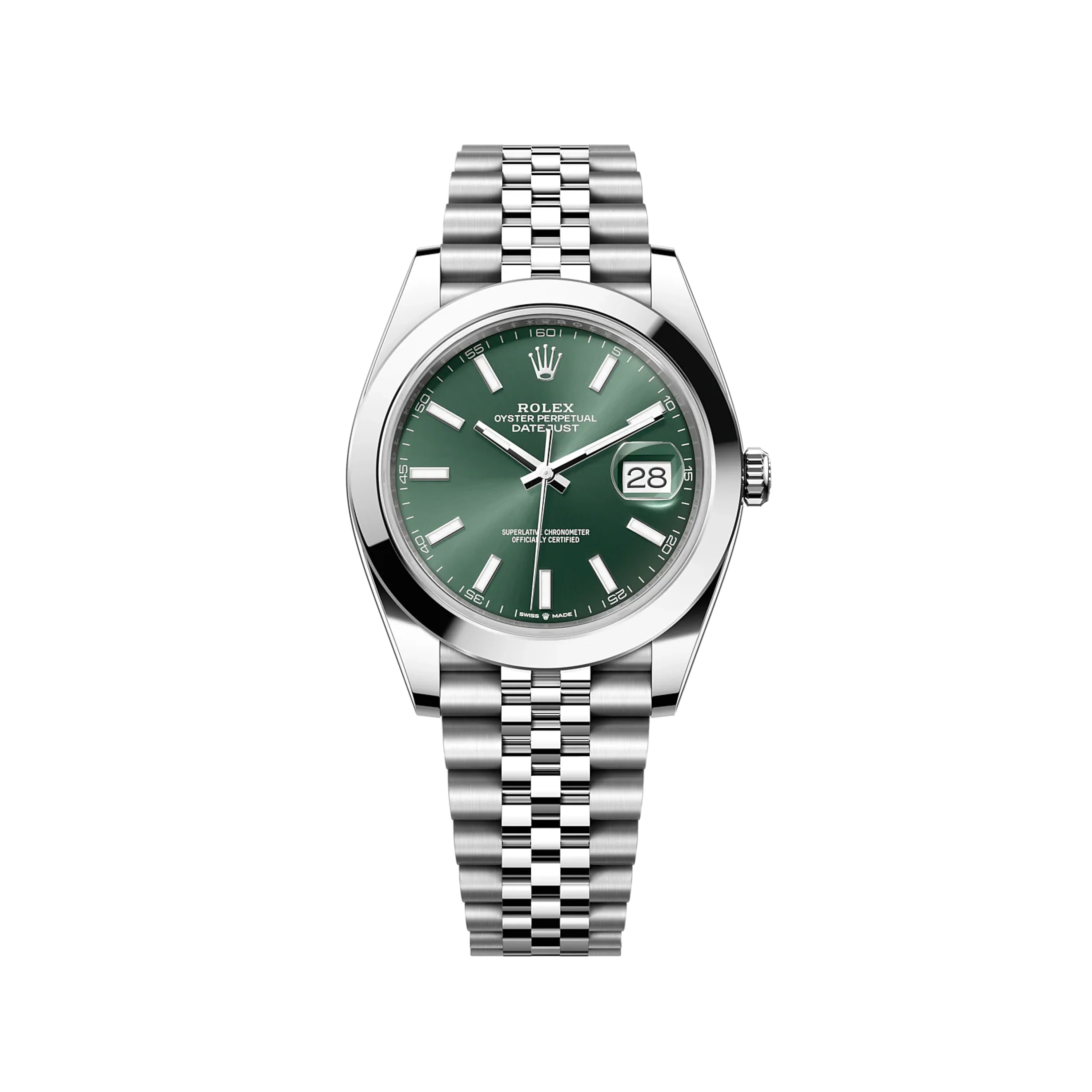 Rolex Datejust 126300 Green Stick Jubilee