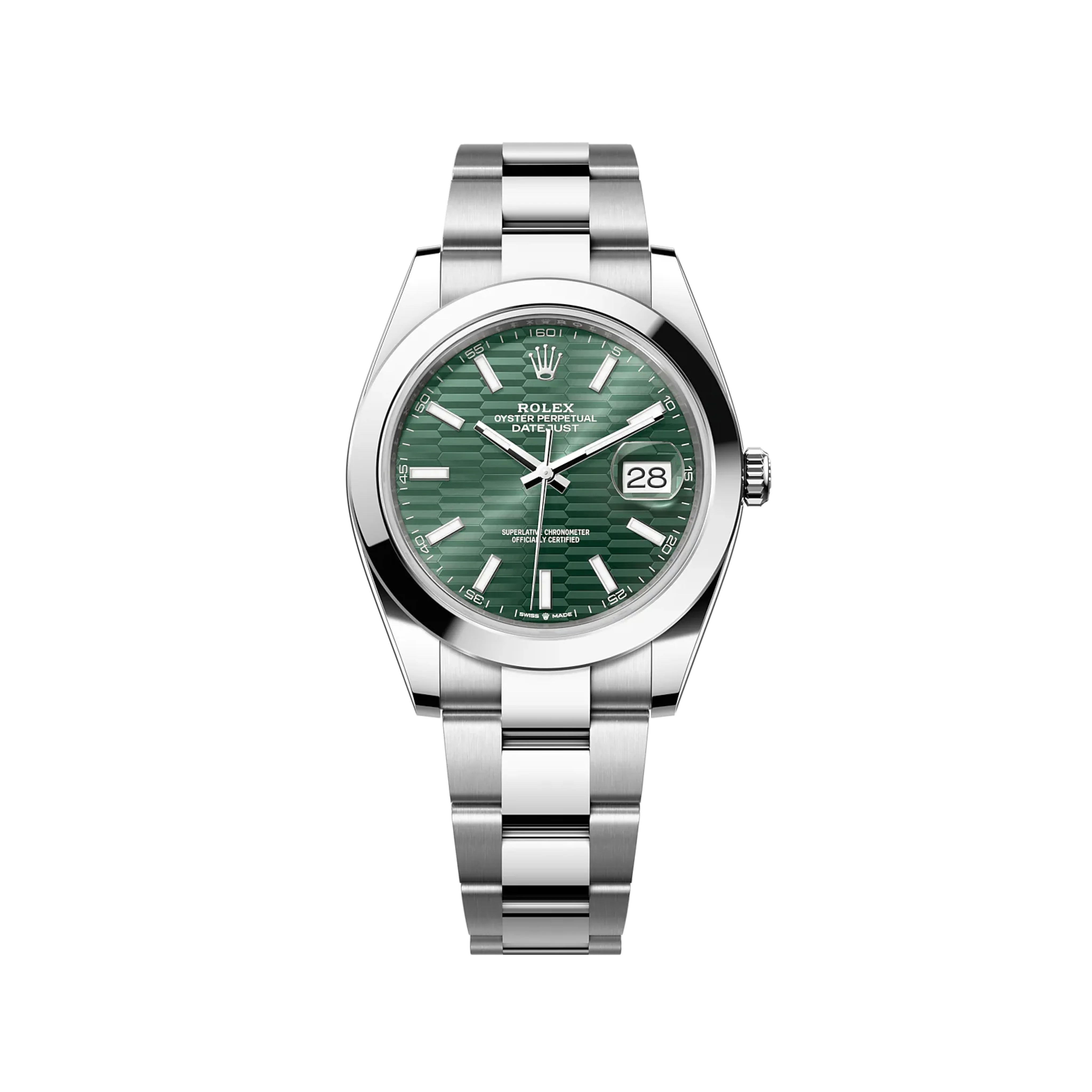 Rolex Datejust 126300 Green Motif Oyster