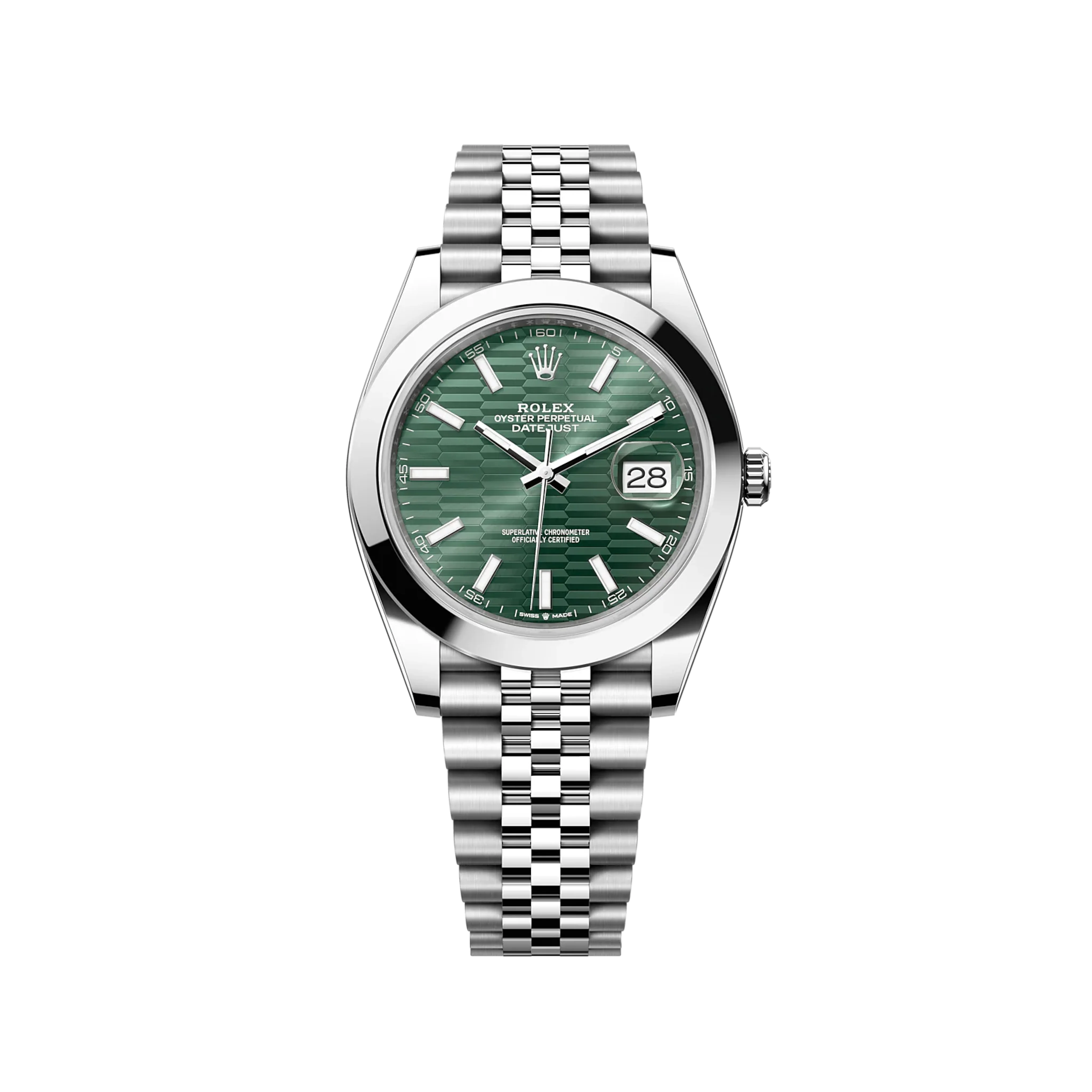 Rolex Datejust 126300 Green Motif Jubilee