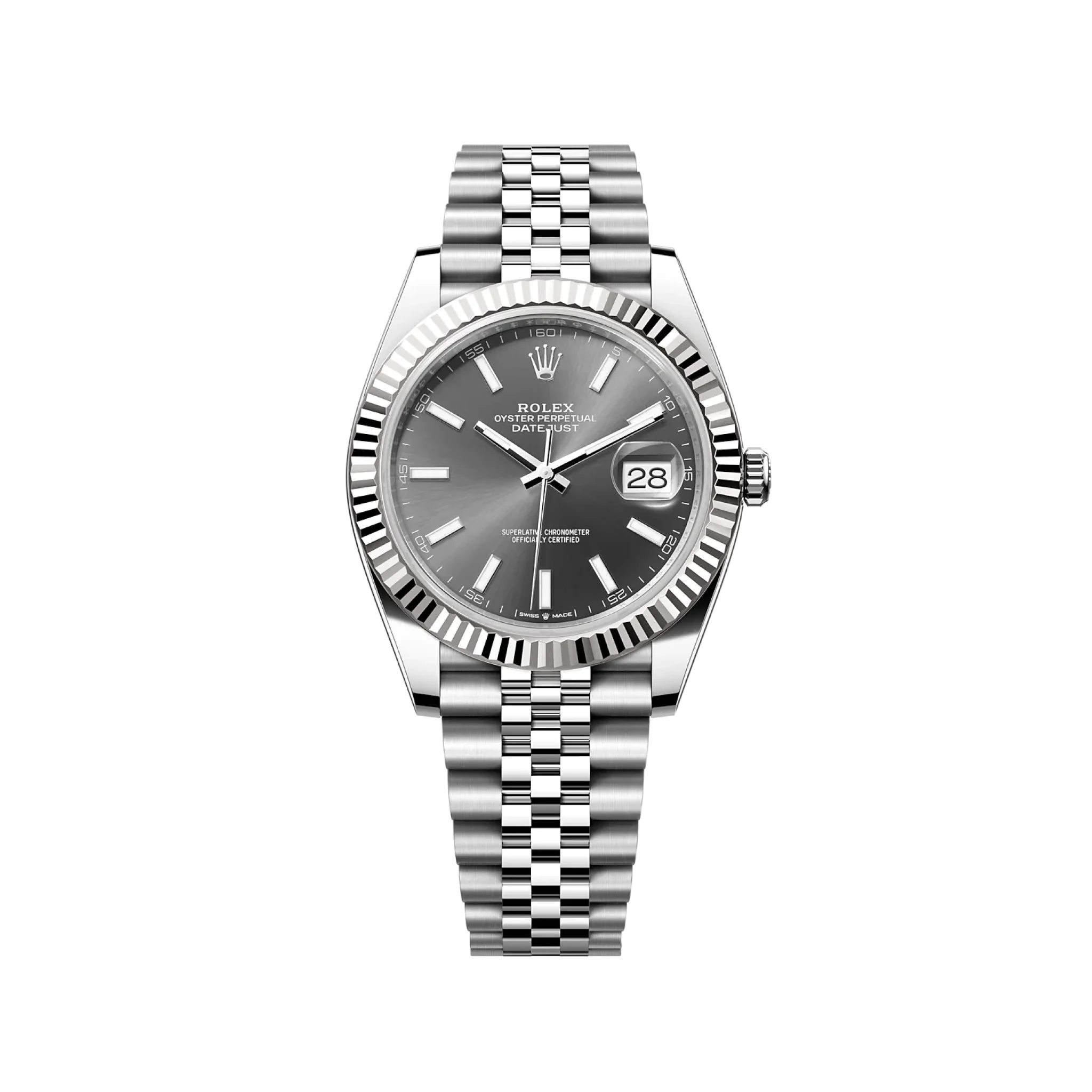 Rolex Datejust 126334 Rhodium Stick Jubilee