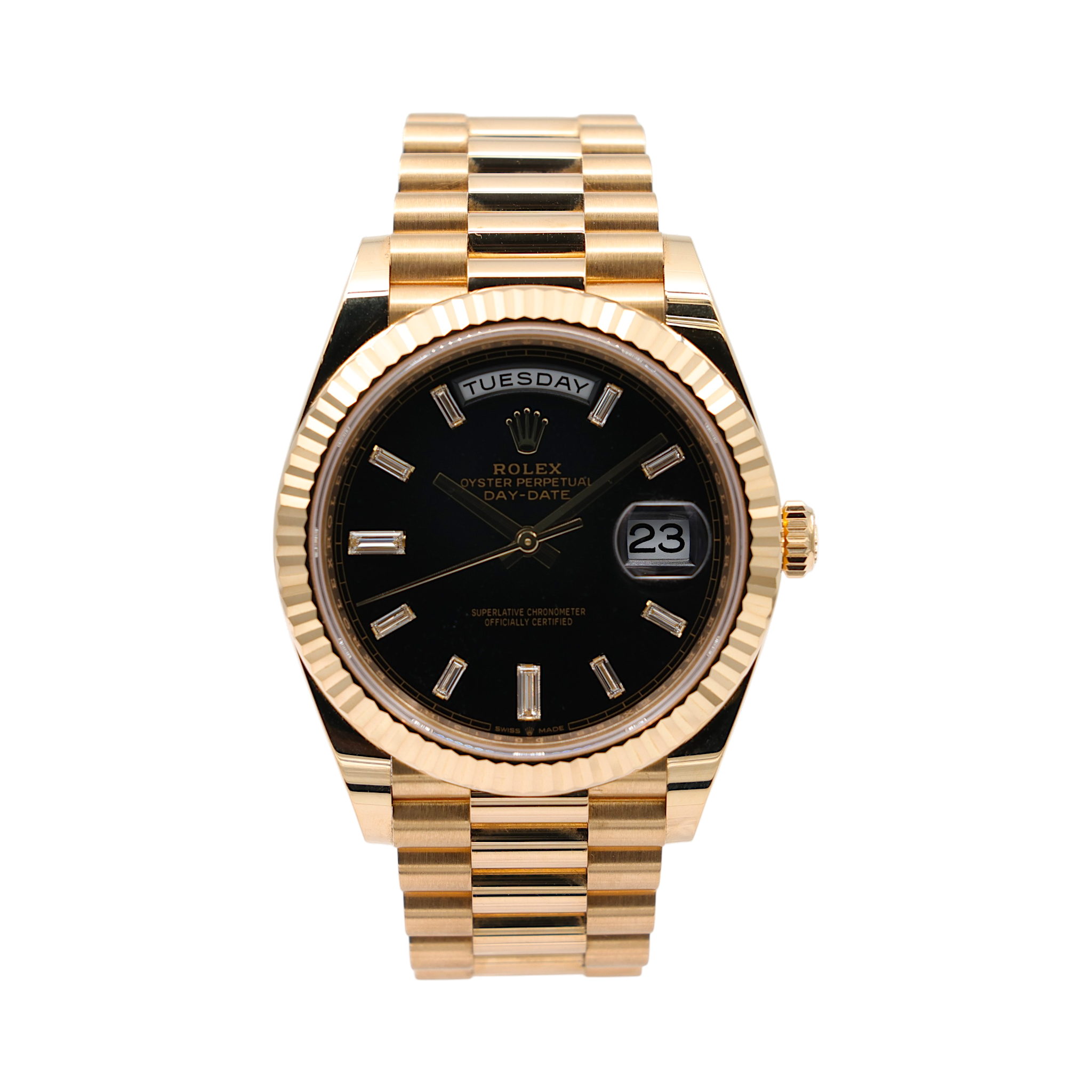 Rolex - Day-Date – Black Baguette Diamond Dial – 228238 – 2026