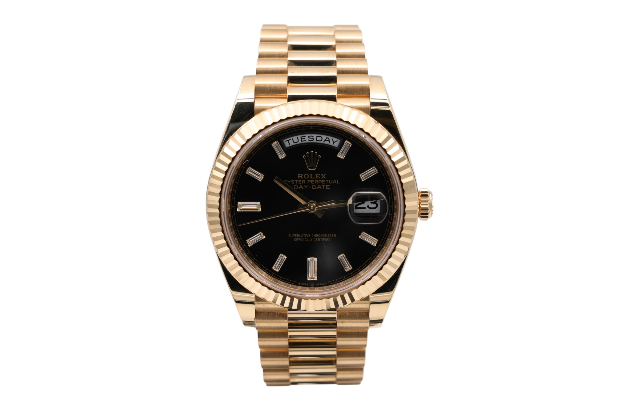 Rolex - Day-Date – Black Baguette Diamond Dial – 228238 – 2026