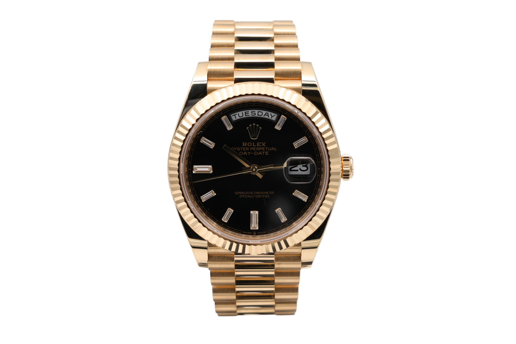 Rolex - Day-Date – Black Baguette Diamond Dial – 228238 – 2026