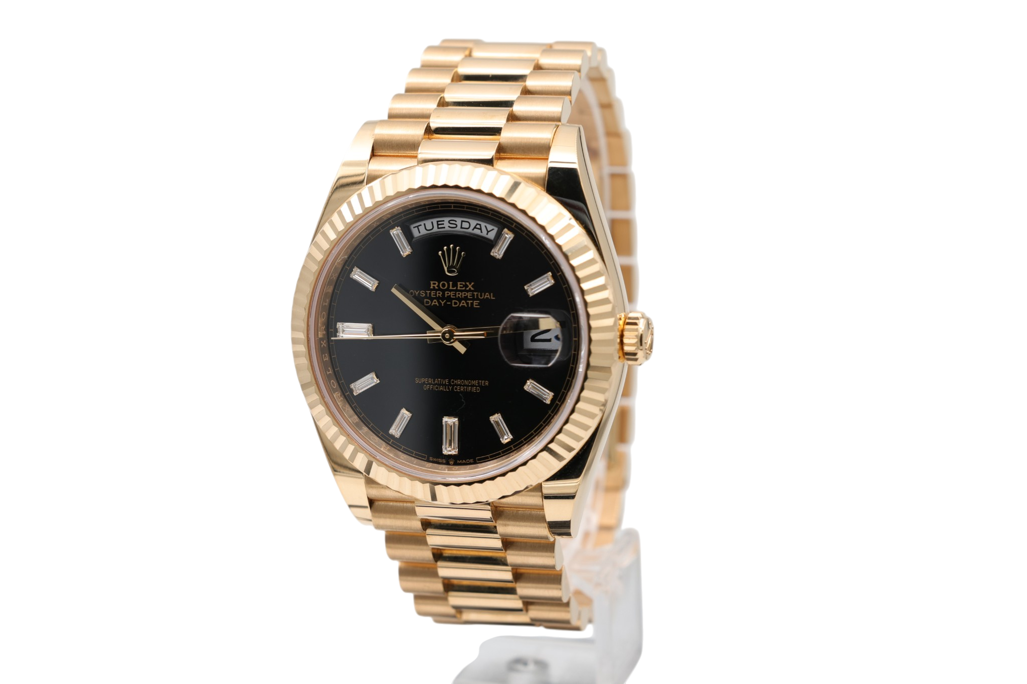 Rolex - Day-Date – Black Baguette Diamond Dial – 228238 – 2026