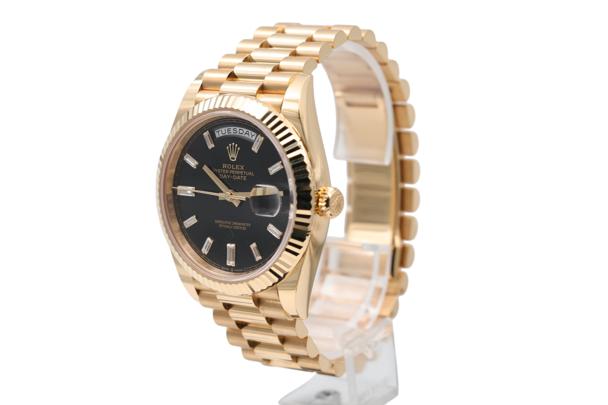 Rolex - Day-Date – Black Baguette Diamond Dial – 228238 – 2026
