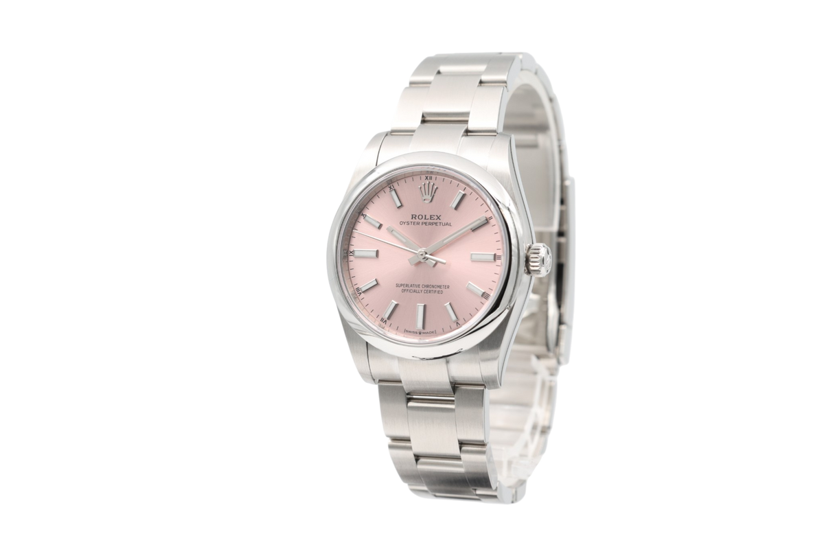 Rolex - Oyster Perpetual 34 – Pink Sunburst – 124200 – 2025