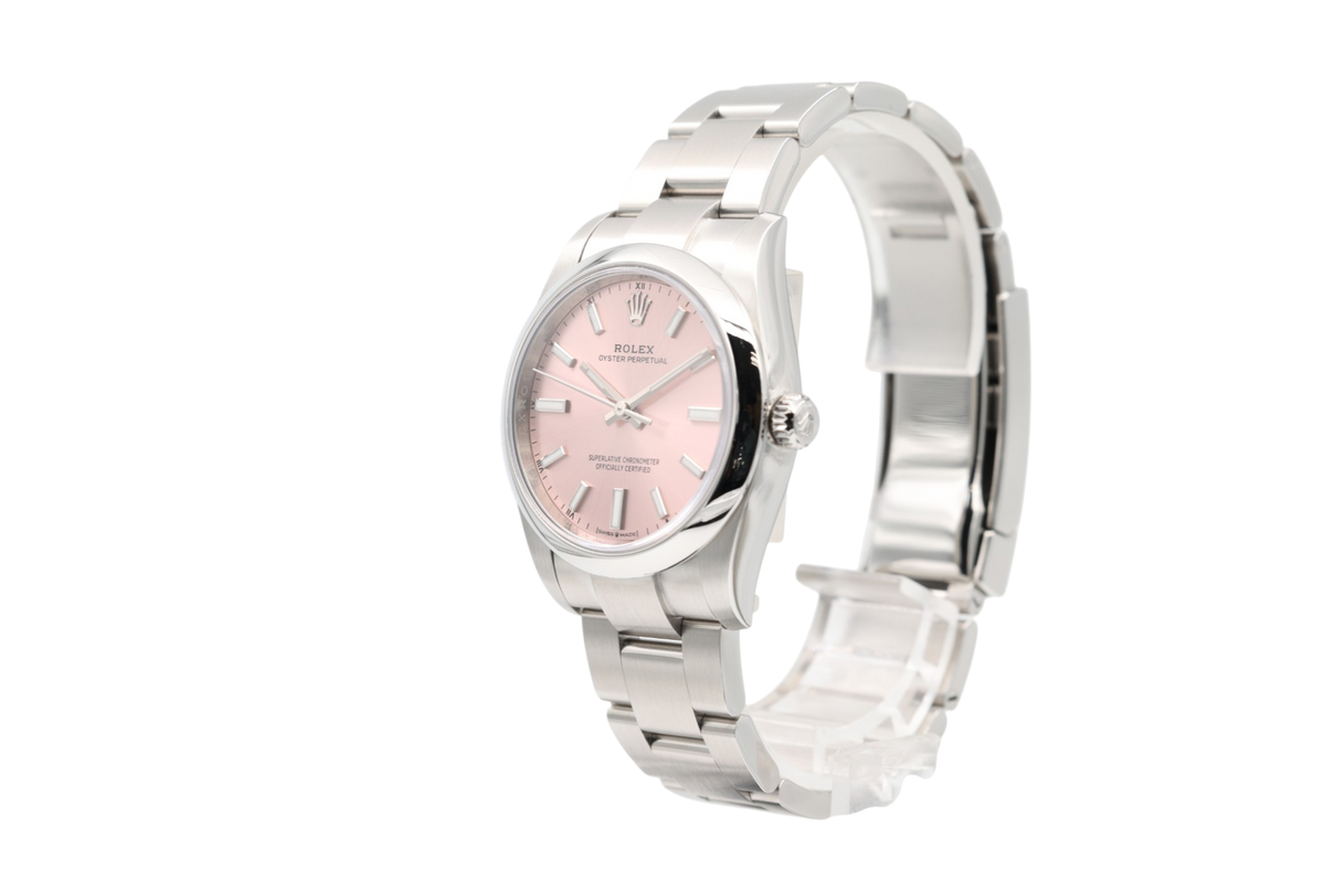 Rolex - Oyster Perpetual 34 – Pink Sunburst – 124200 – 2025