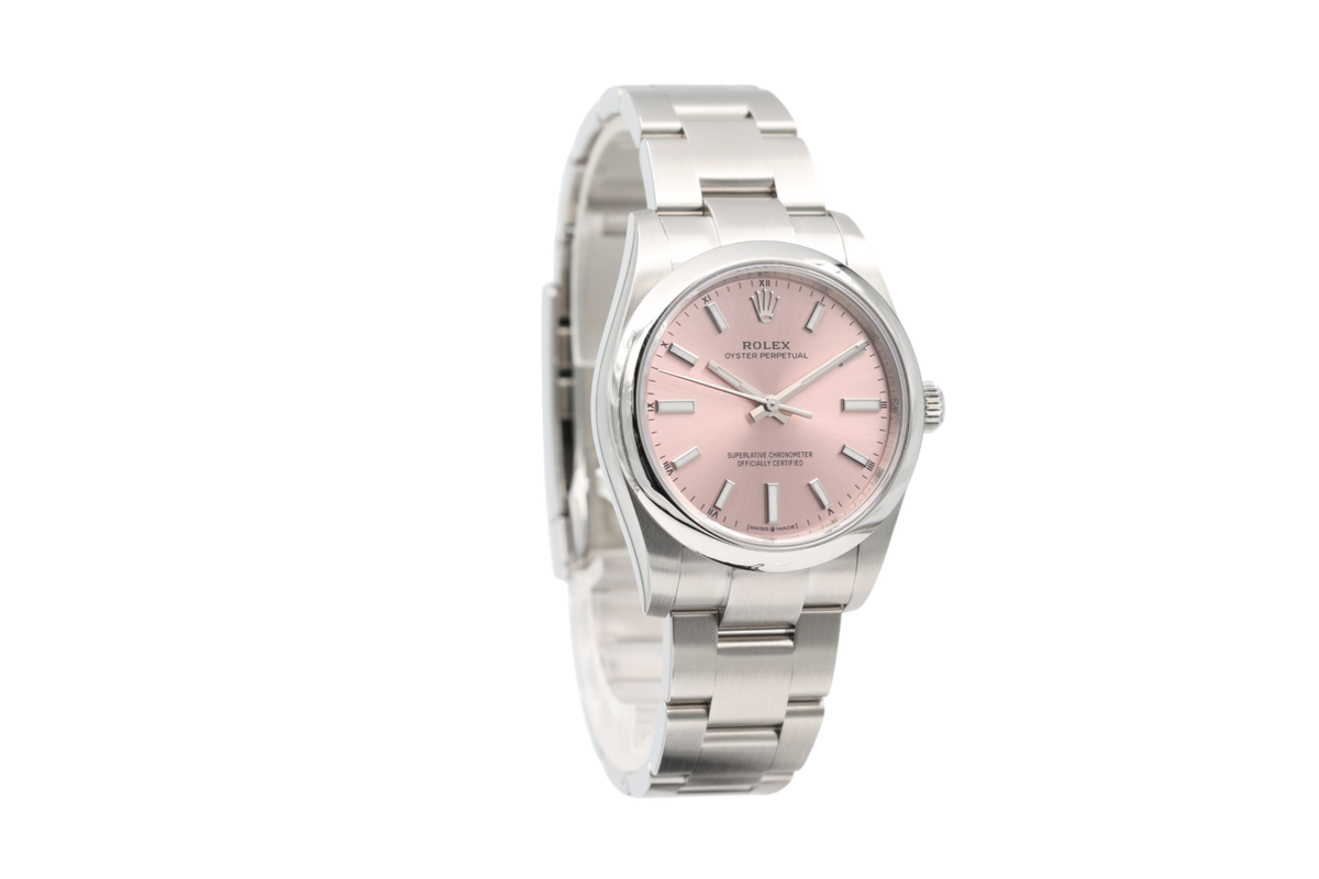 Rolex - Oyster Perpetual 34 – Pink Sunburst – 124200 – 2025