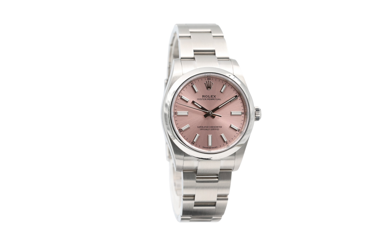 Rolex - Oyster Perpetual 34 – Pink Sunburst – 124200 – 2025