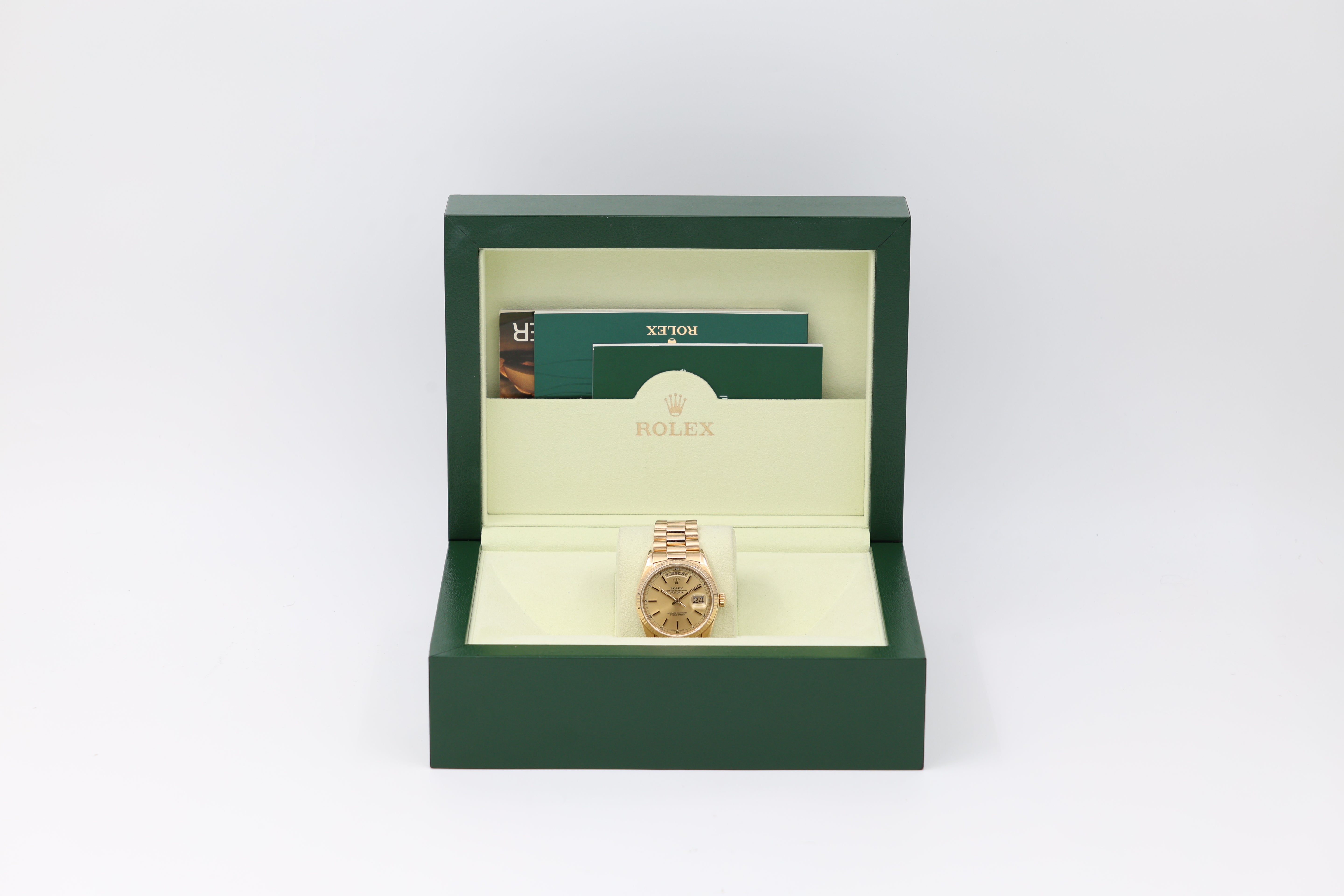 Rolex - Day-Date - Champagne Stick Dial - 18038 - Circa 1985