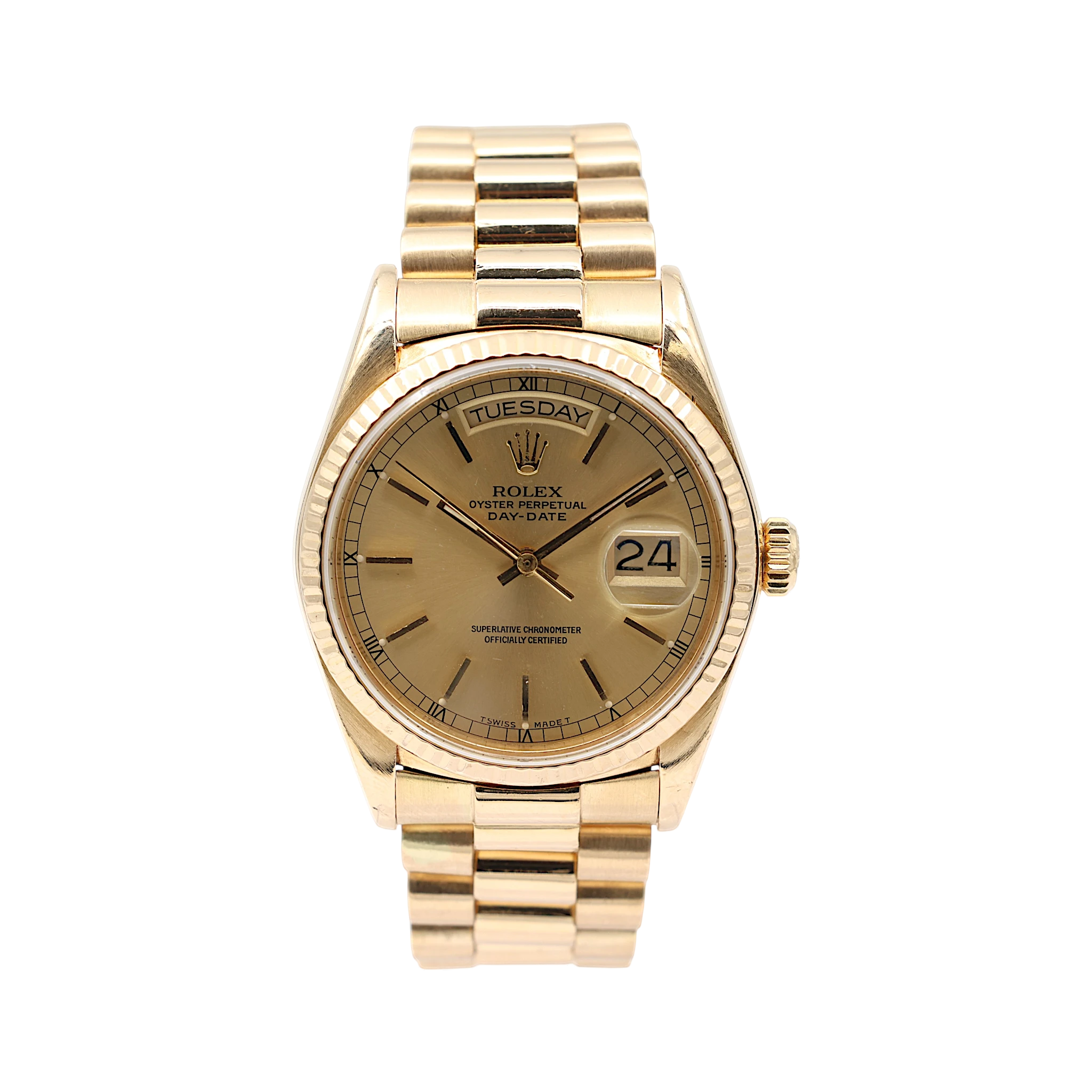 Rolex - Day-Date - Champagne Stick Dial - 18038 - Circa 1985