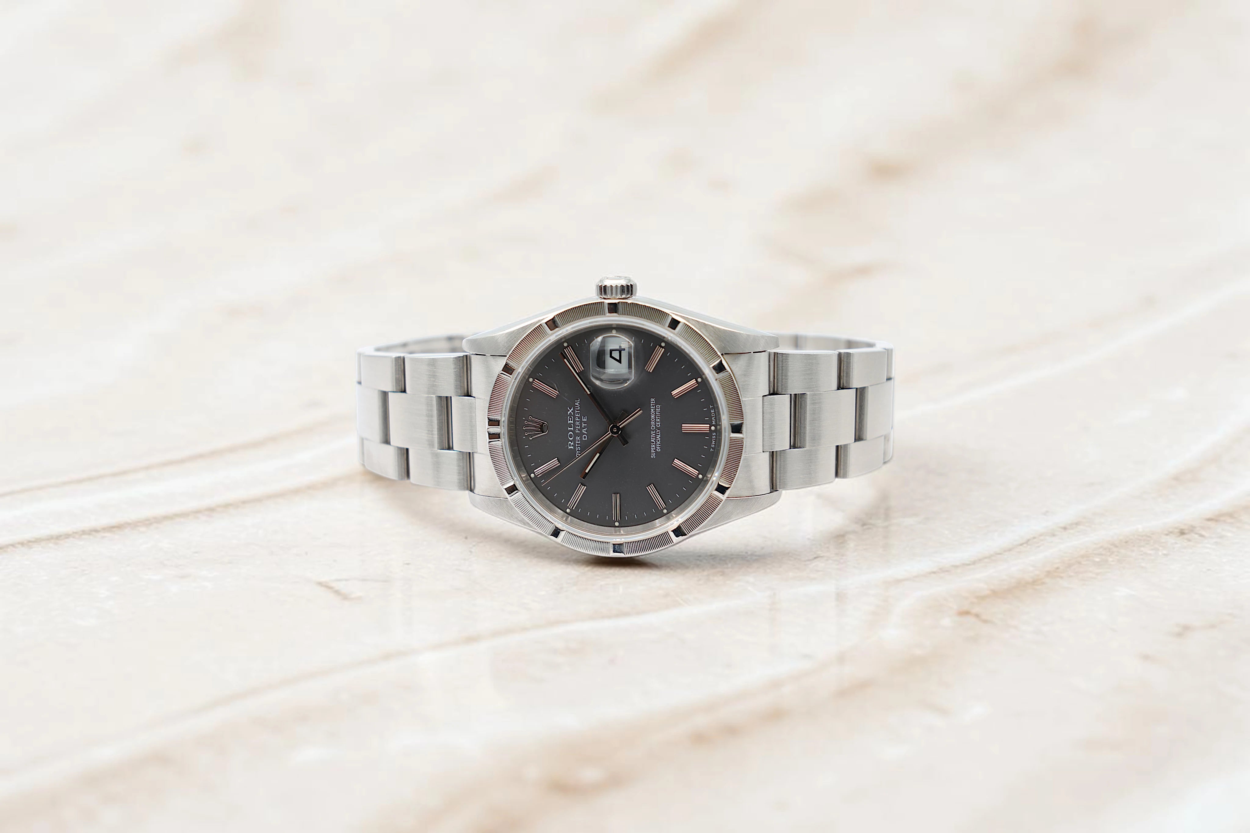 Rolex - Oyster Perpetual Date - Grey Dial - 15210 - Circa 1994