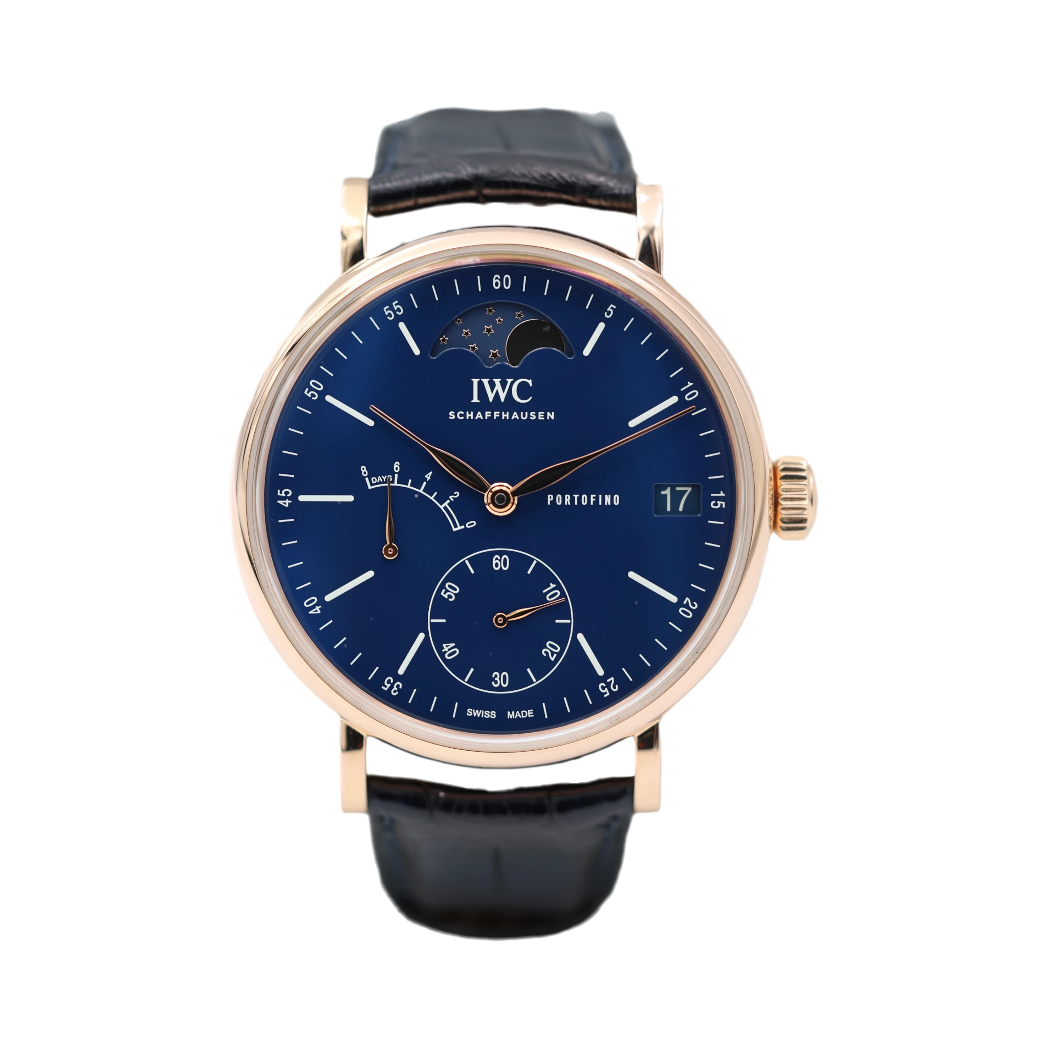 IWC - Portofino Hand Wound Moonphase - Blue Dial - IW516407 - 2018