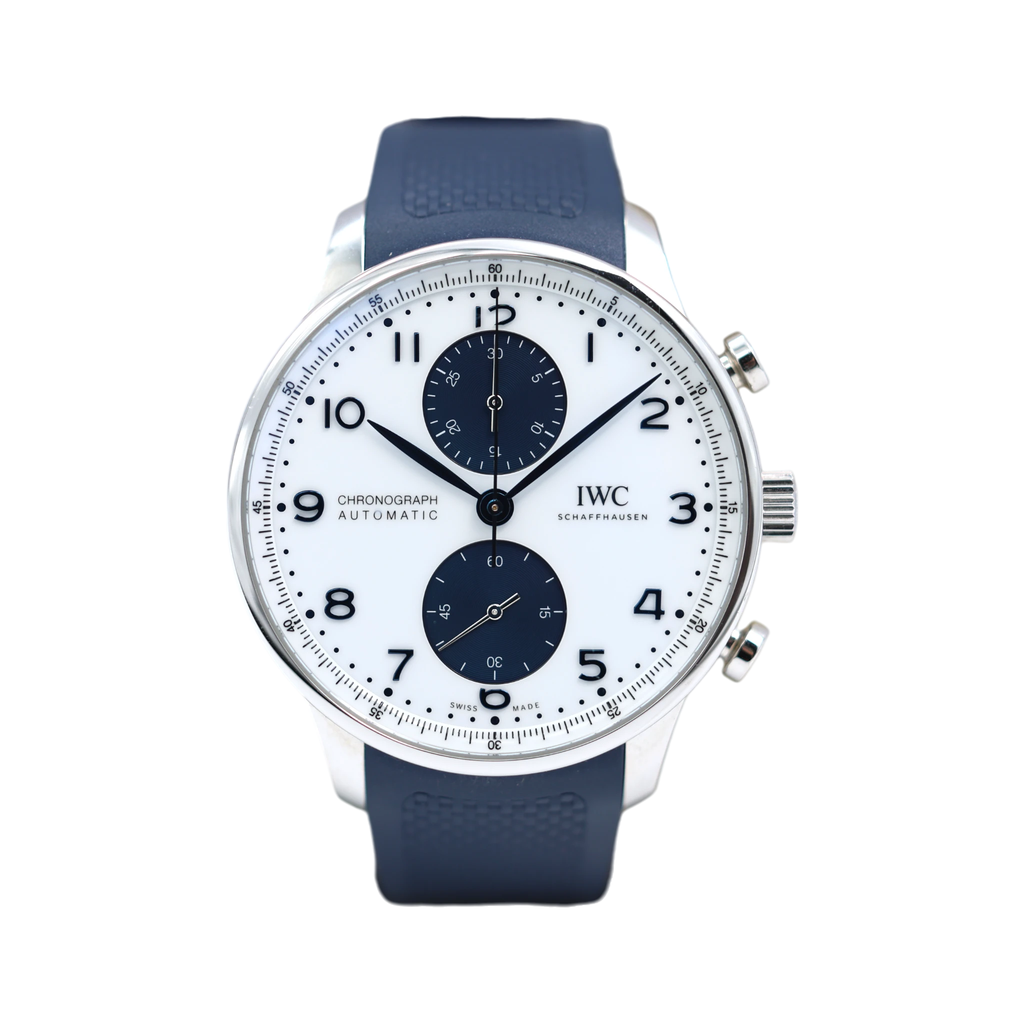 IWC - Portuguese Chronograph - White & Blue Dial - IW371620 - 2023