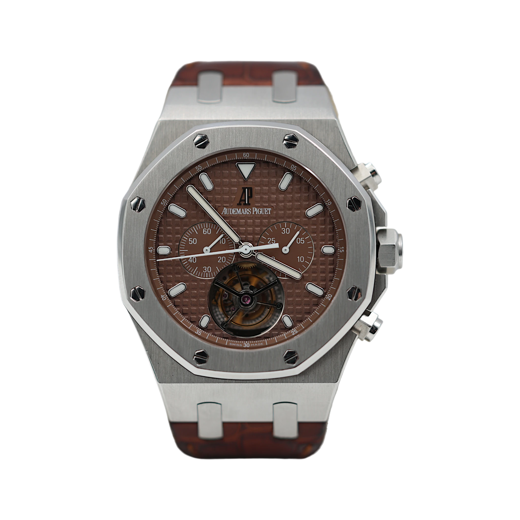 Audemars Piguet - Royal Oak Tourbillon - Brown Dial - 25977ST