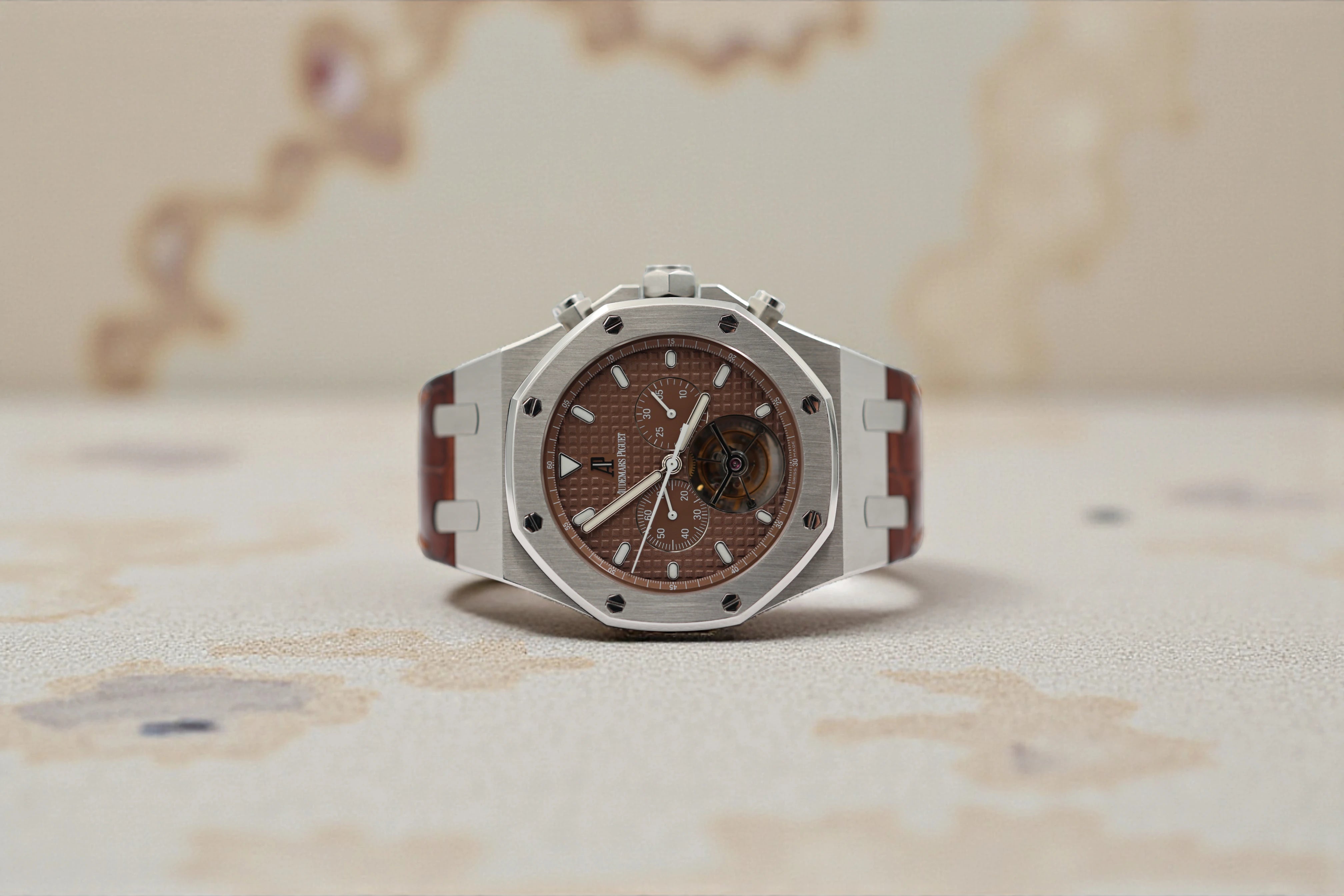 Audemars Piguet - Royal Oak Tourbillon - Brown Dial - 25977ST