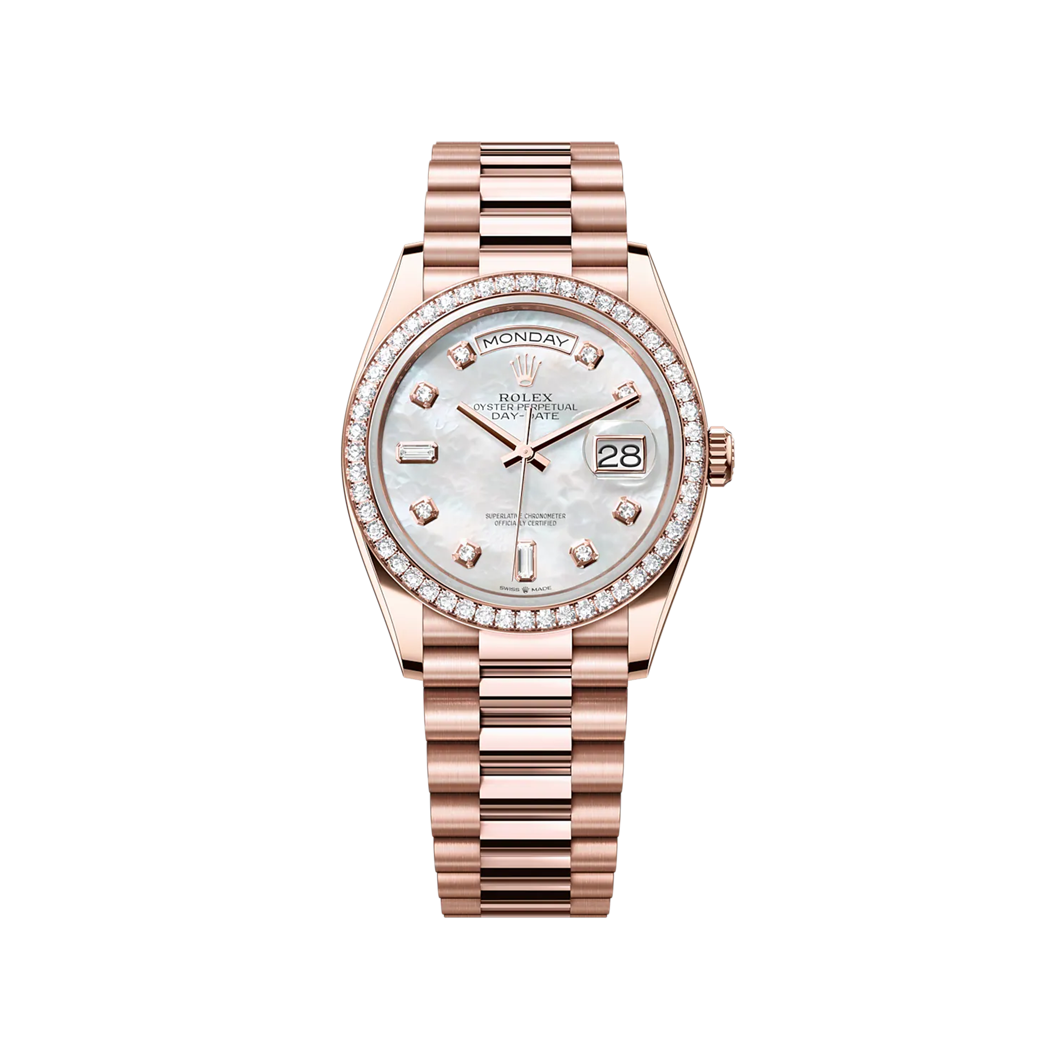 Rolex Day-Date 128345RBR MOP Diamond Dial