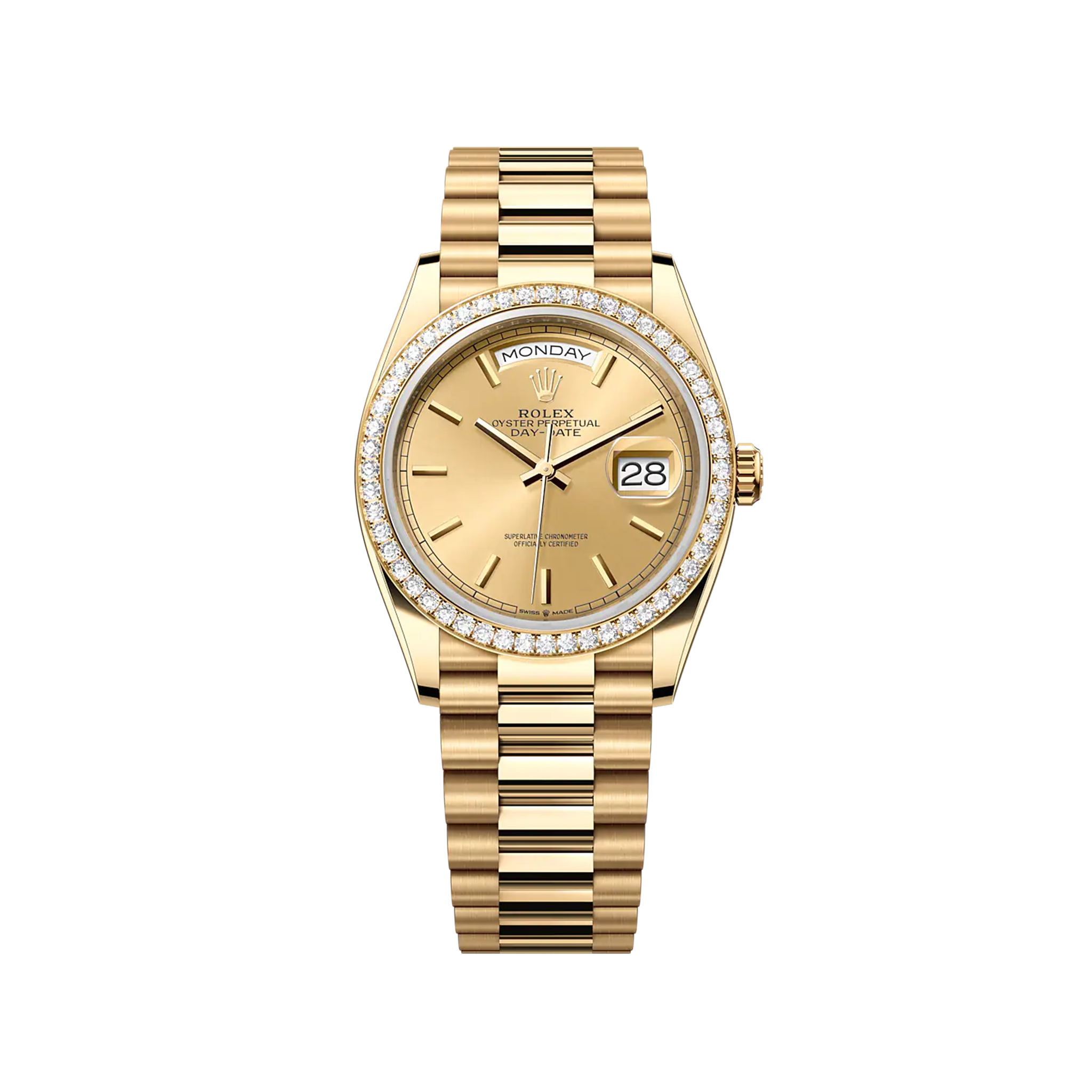 Rolex Day-Date 128348RBR Champagne stick