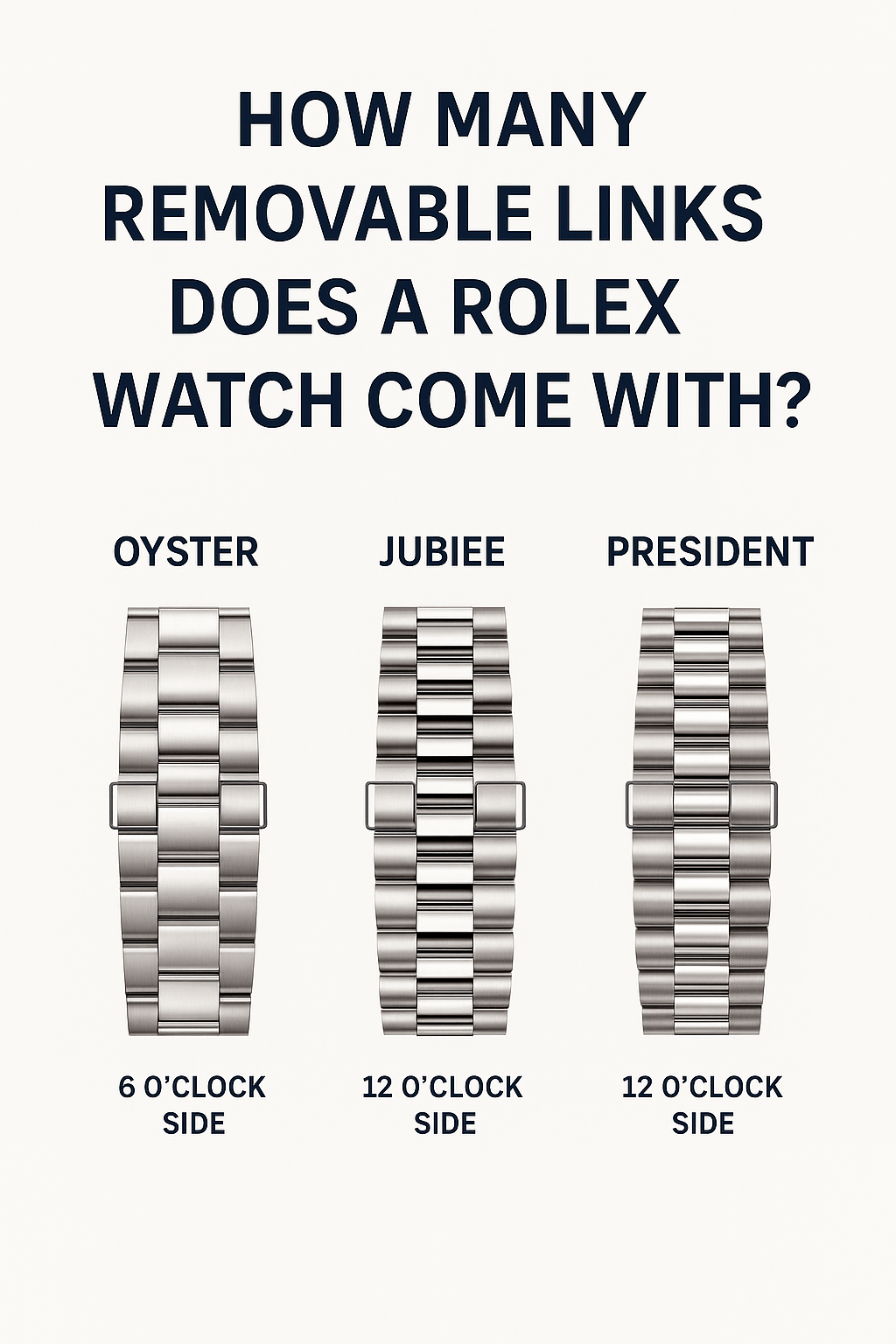 How Many Removable Links Does a Rolex Come With? A Complete Guide by Model