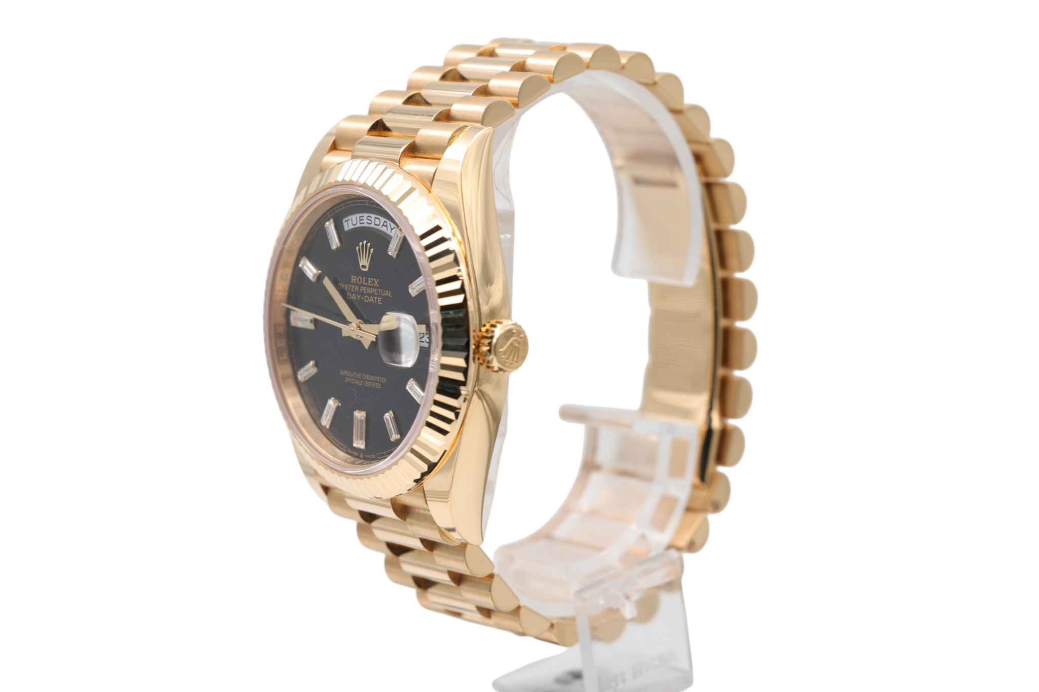 Rolex - Day-Date –  Black Baguette Diamond Dial – 228238 – 2026