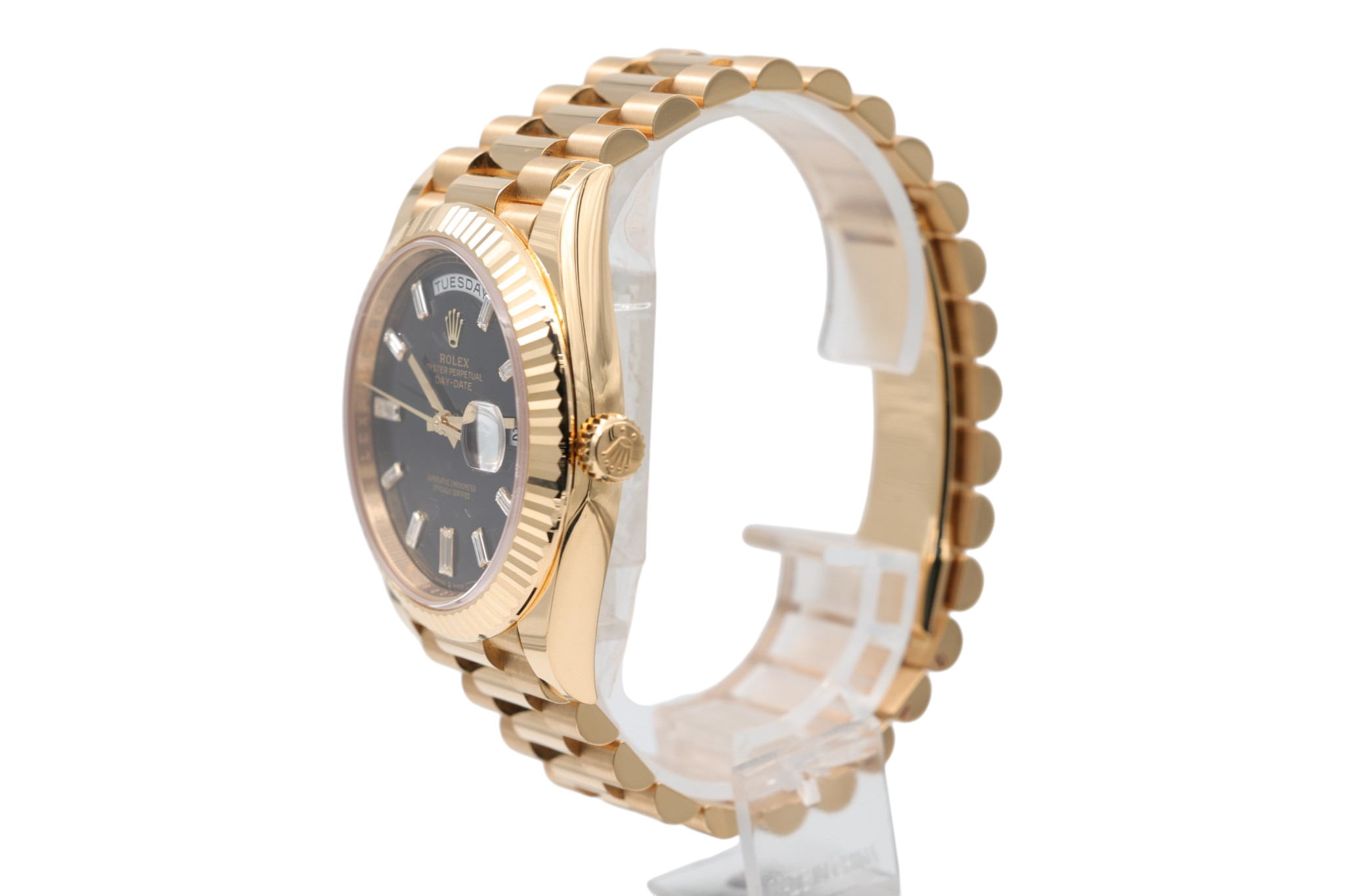 Rolex - Day-Date –  Black Baguette Diamond Dial – 228238 – 2026