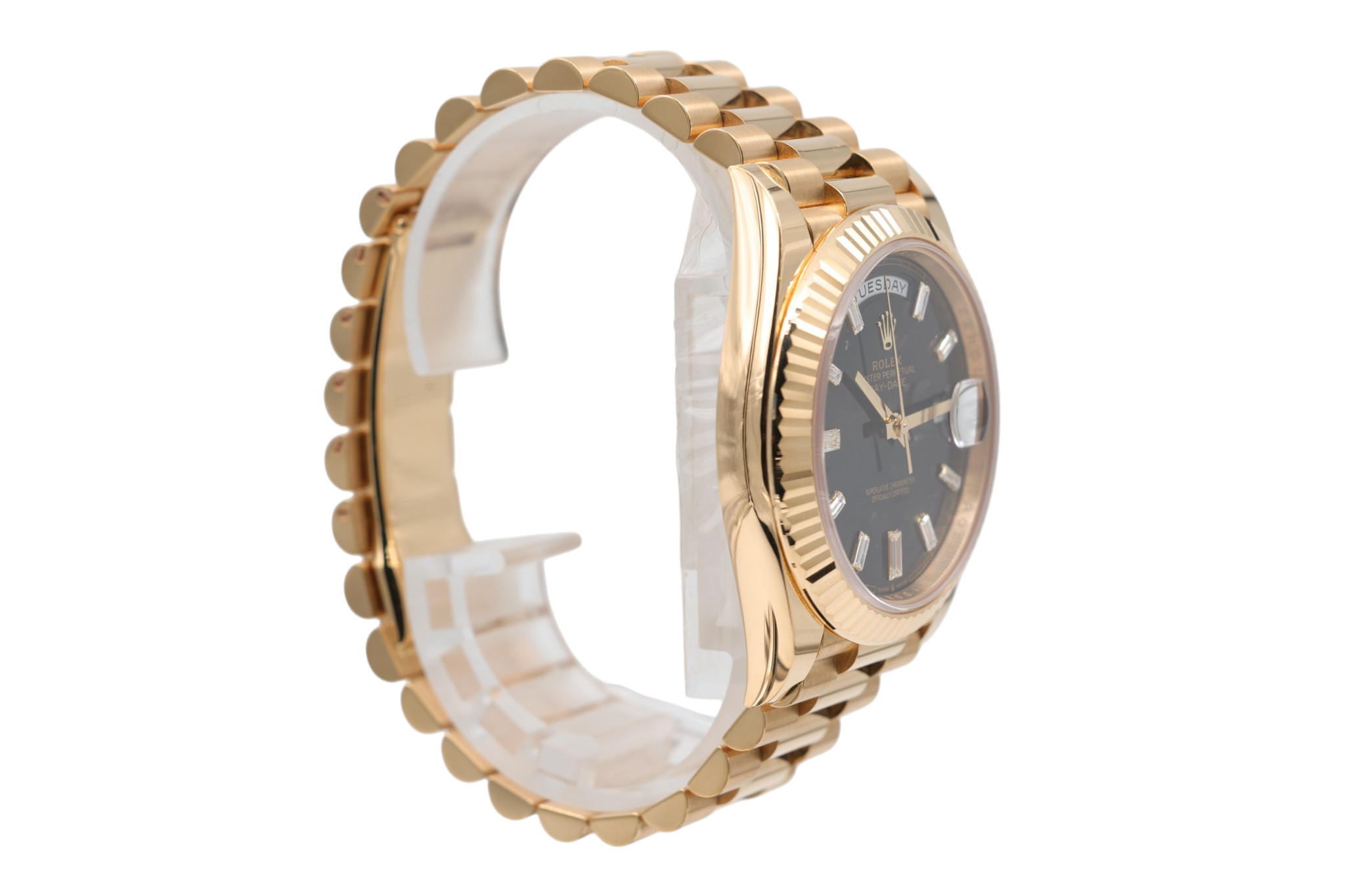 Rolex - Day-Date –  Black Baguette Diamond Dial – 228238 – 2026