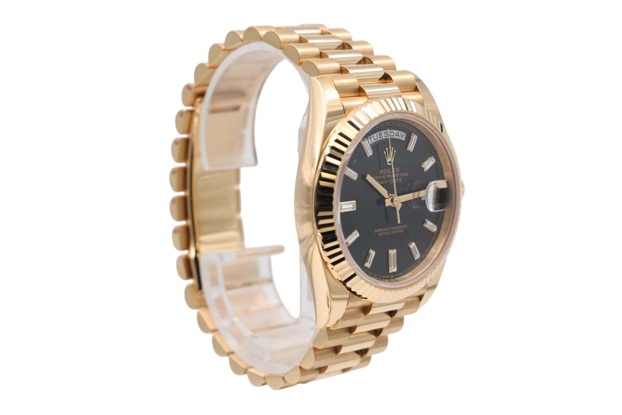 Rolex - Day-Date –  Black Baguette Diamond Dial – 228238 – 2026