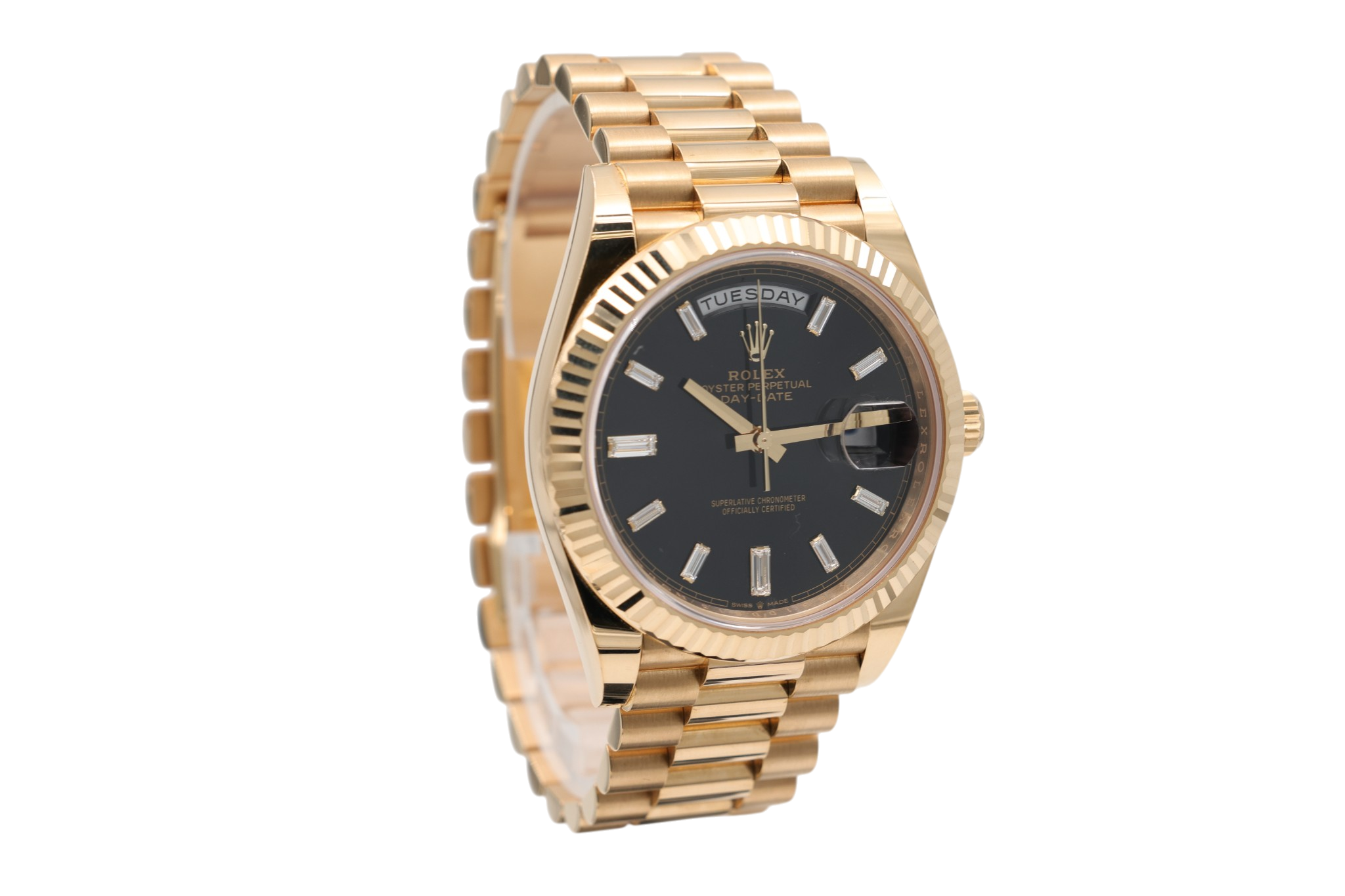 Rolex - Day-Date –  Black Baguette Diamond Dial – 228238 – 2026