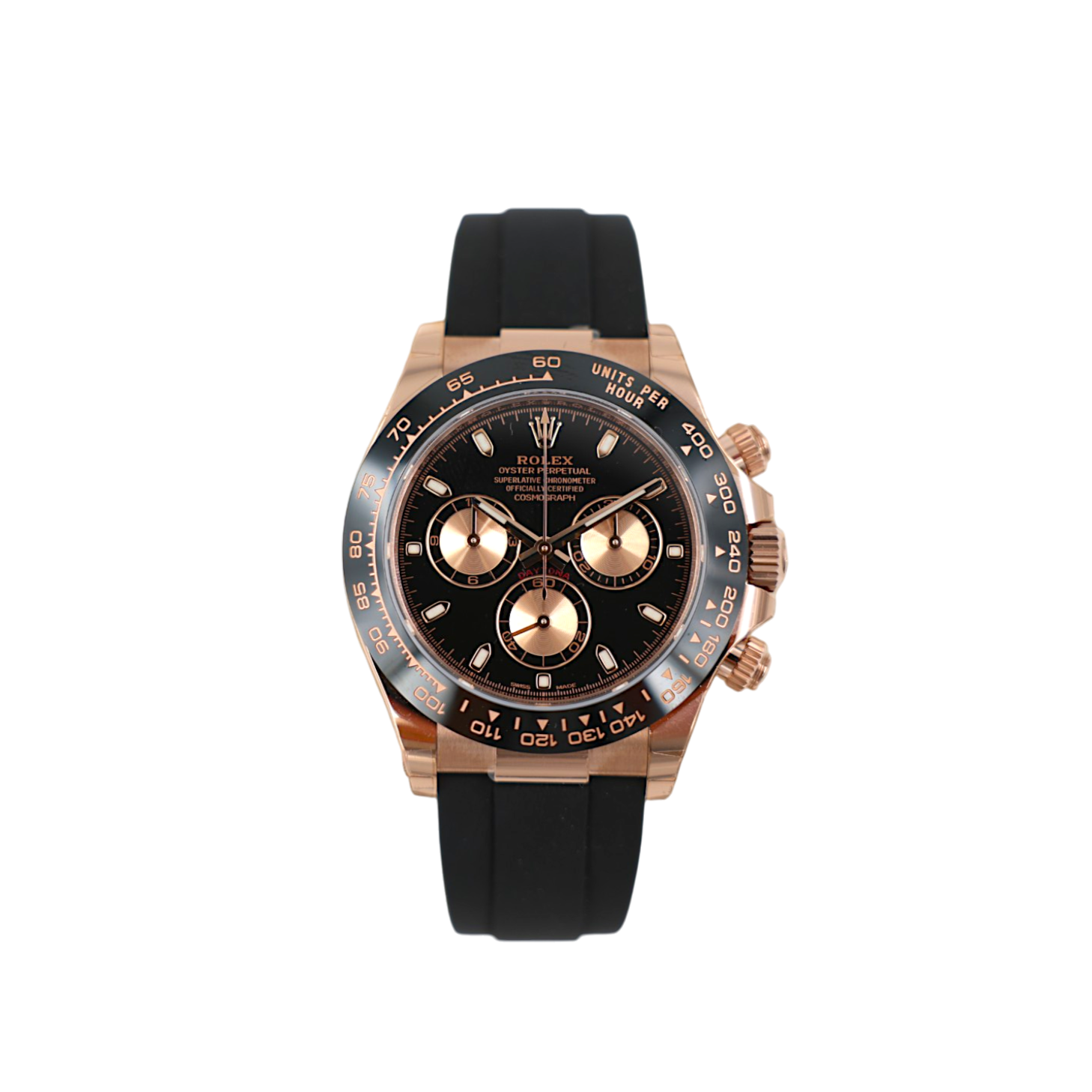 Rolex - Daytona - 116515LN - Oyster flex - Rosegold - Black Dial