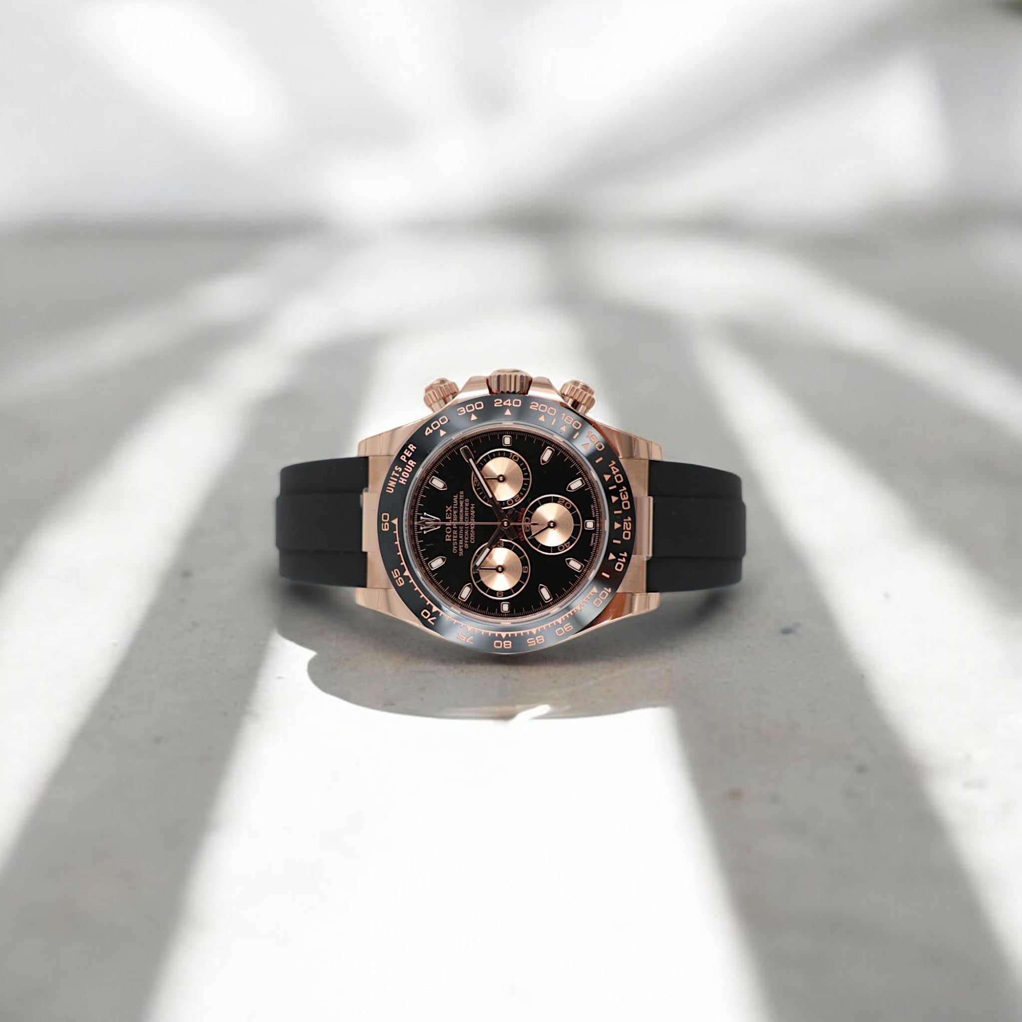 Rolex - Daytona - 116515LN - Oyster flex - Rosegold - Black Dial