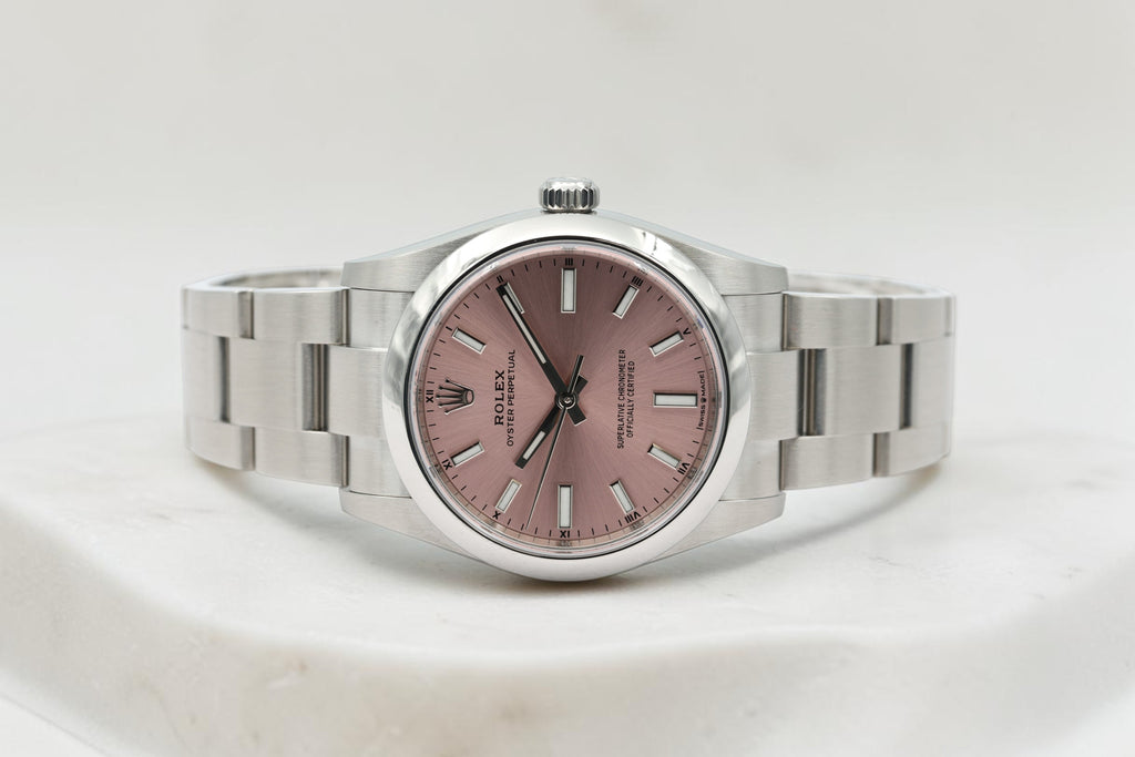 Rolex - Oyster Perpetual 34 – Pink Sunburst – 124200 – 2025