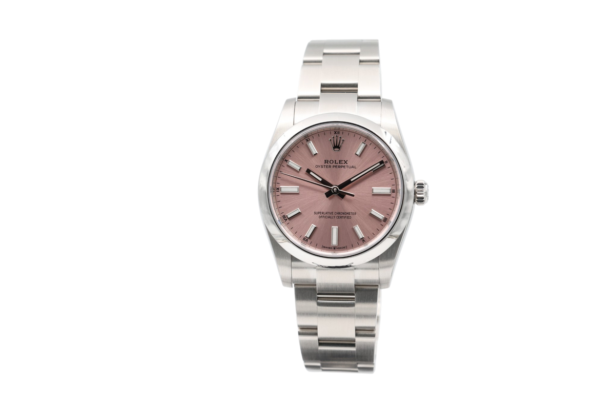 Rolex - Oyster Perpetual 34 – Pink Sunburst – 124200 – 2025