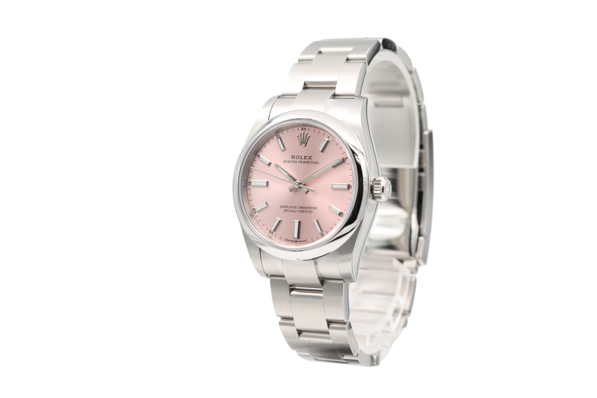 Rolex - Oyster Perpetual 34 – Pink Sunburst – 124200 – 2025