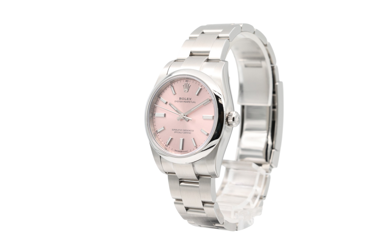 Rolex - Oyster Perpetual 34 – Pink Sunburst – 124200 – 2025