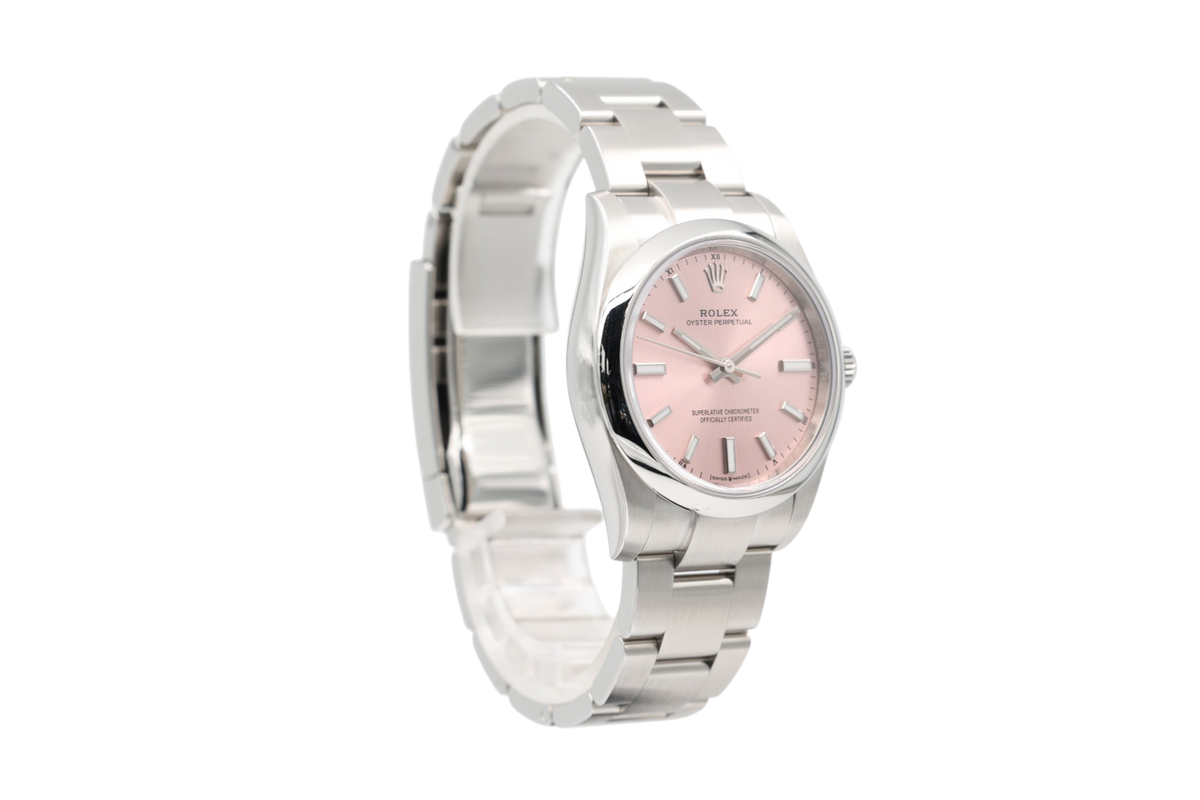 Rolex - Oyster Perpetual 34 – Pink Sunburst – 124200 – 2025