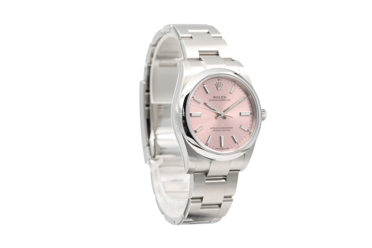 Rolex - Oyster Perpetual 34 – Pink Sunburst – 124200 – 2025