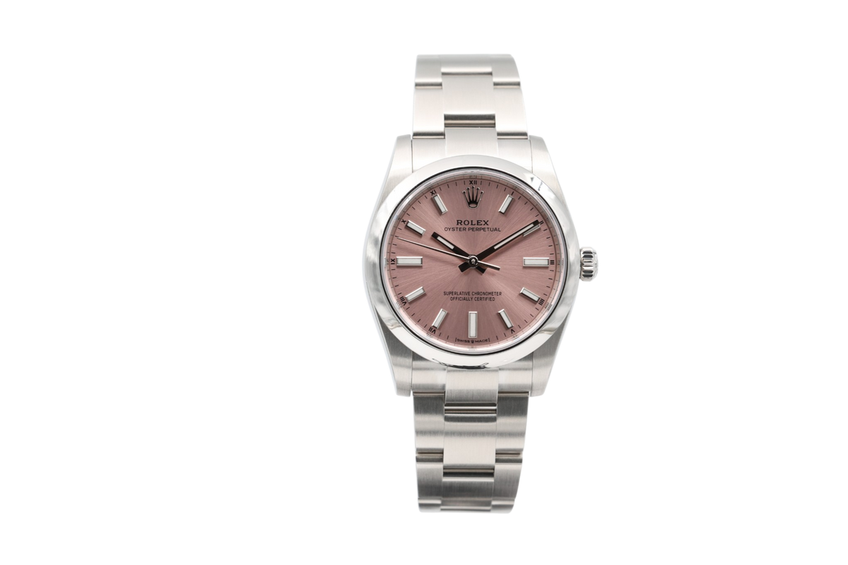 Rolex - Oyster Perpetual 34 – Pink Sunburst – 124200 – 2025