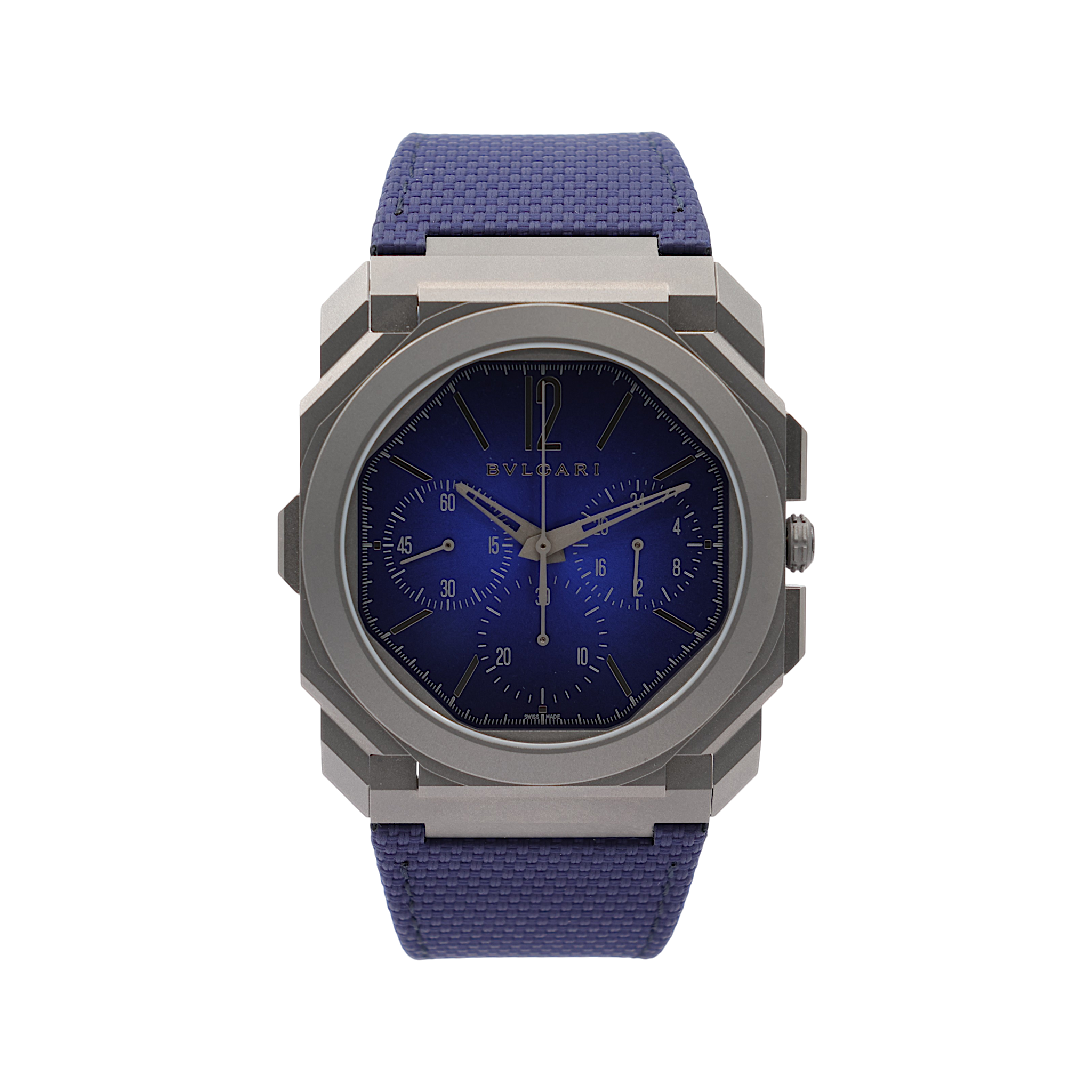 Bulgari - Octo Finissimo Chronograph GMT - "Yoshida Blue" - 103889 - 2025