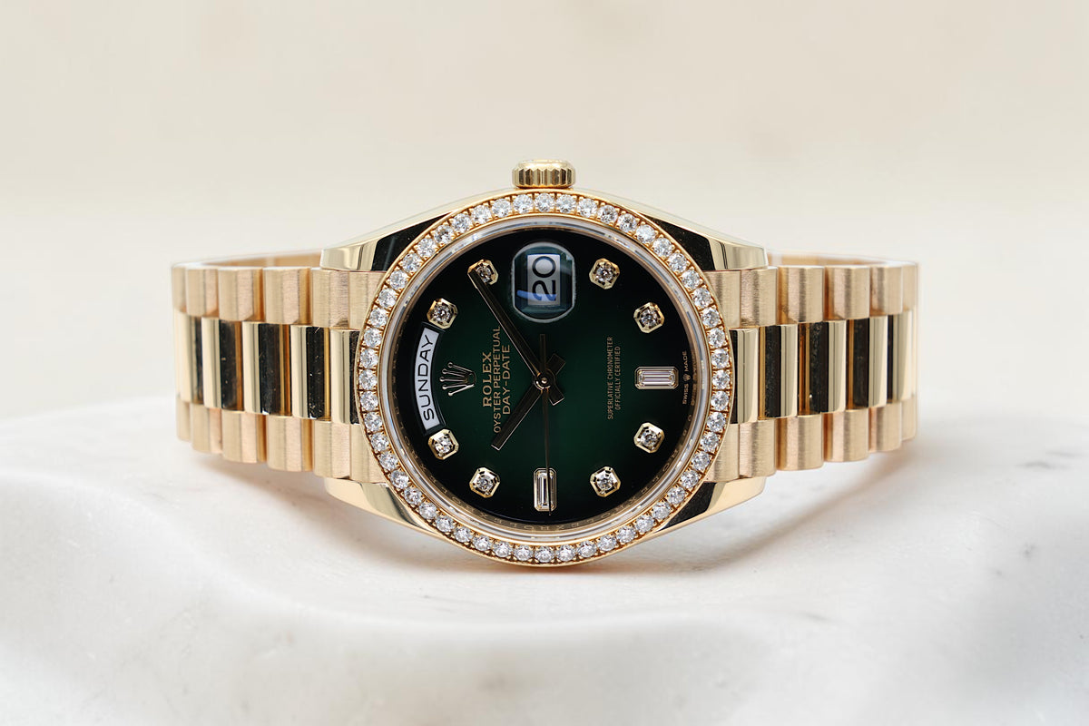 Rolex - Day-Date 36 – Green Ombre – 128348RBR – 2020