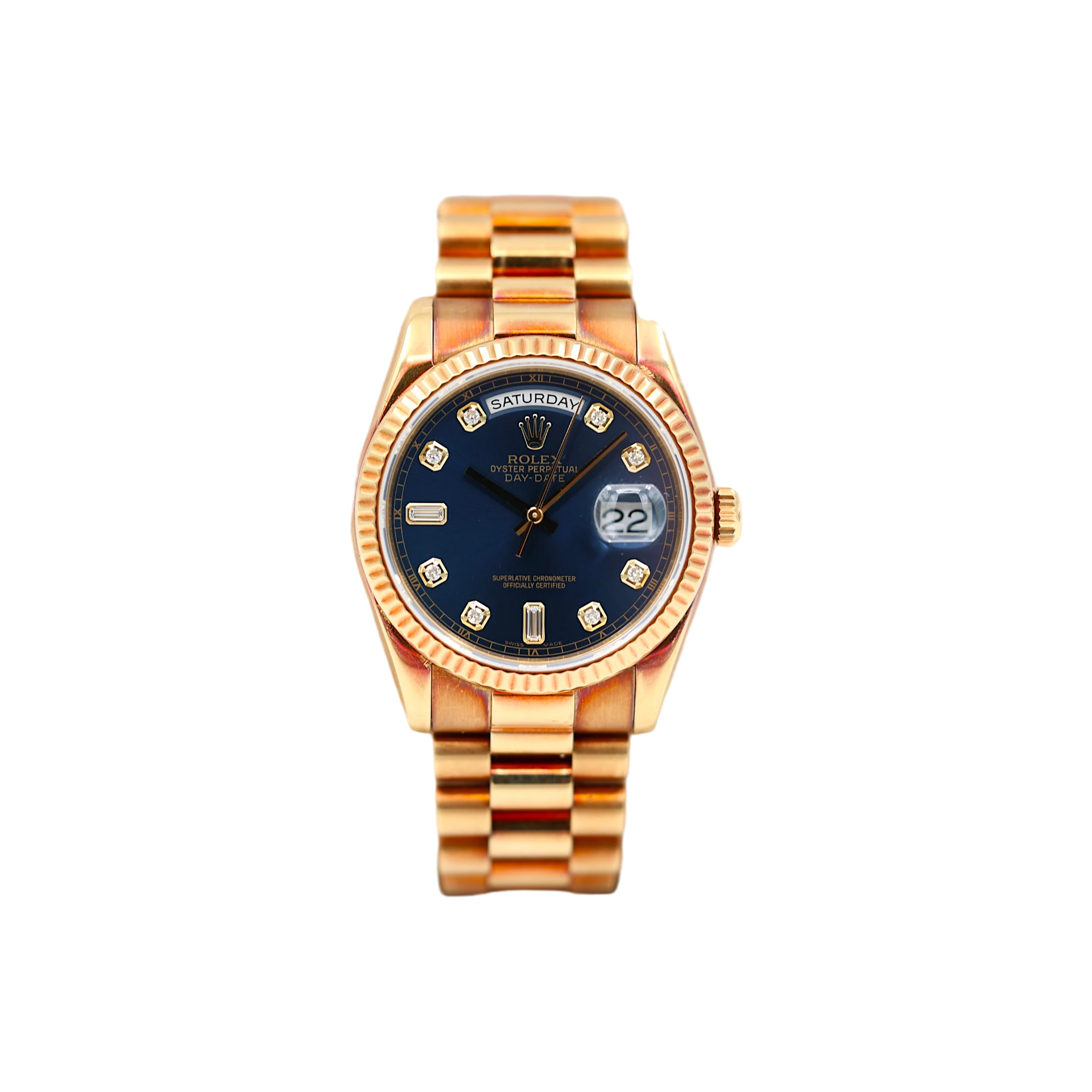 sun❗️です。 Rolex - Day-Date - Blue Sunburst Diamond Dial - 118238