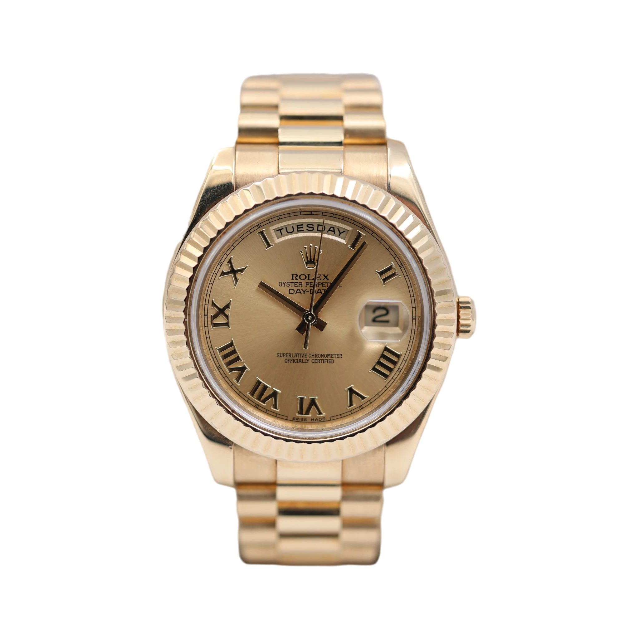 Rolex - Day-Date - Champagne Roman Dial - 218238 - Circa 2012