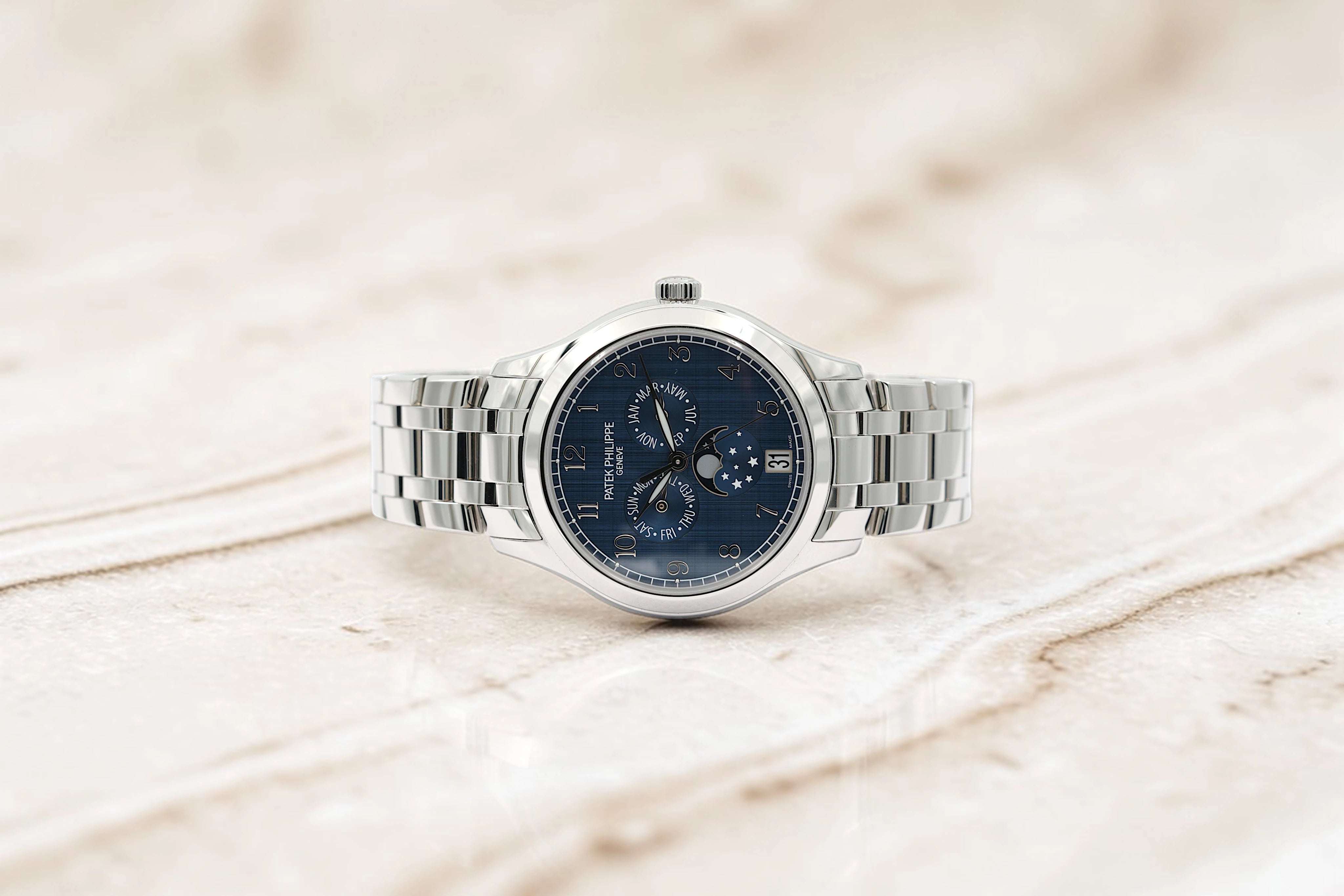 Patek Philippe - Annual Calendar - Blue Linen Dial - 4947/1A-001 - 2025