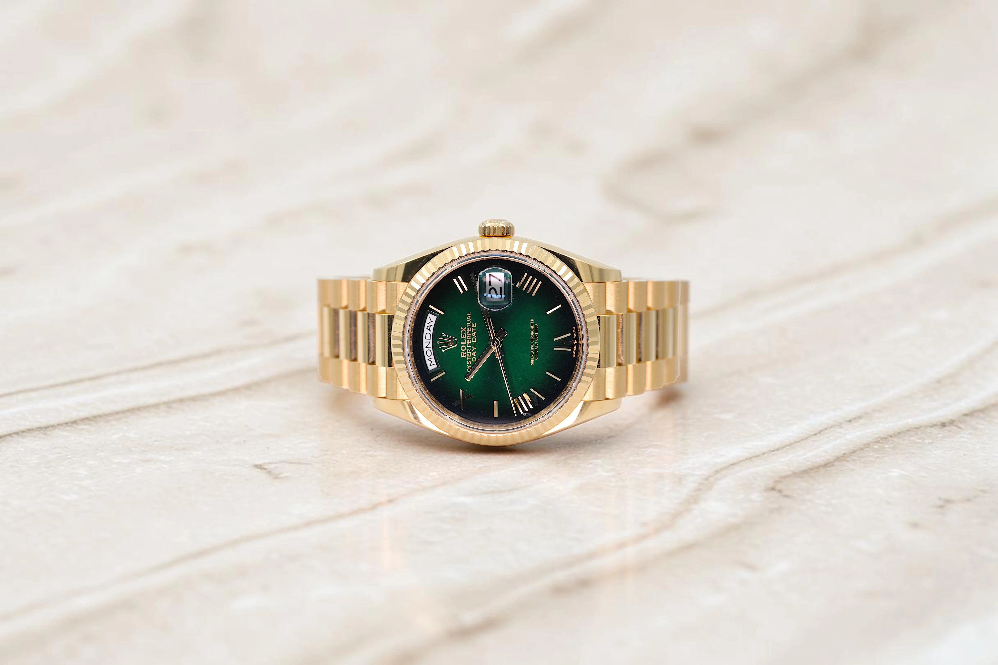 Rolex - Day-Date - Green Ombré Dial - 128238 - 2025