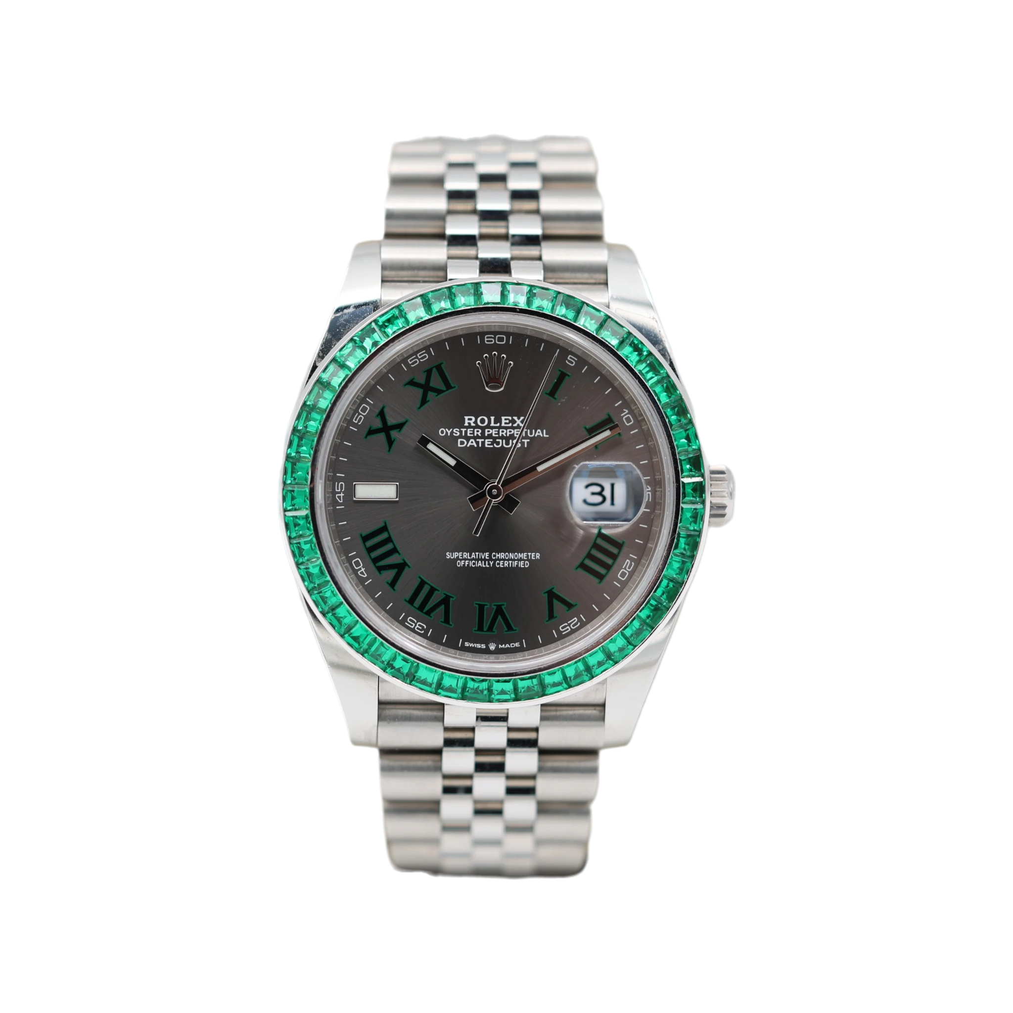 Rolex - Datejust - "Wimbledon" Custom Diamond Bezel - 126300 - 2021