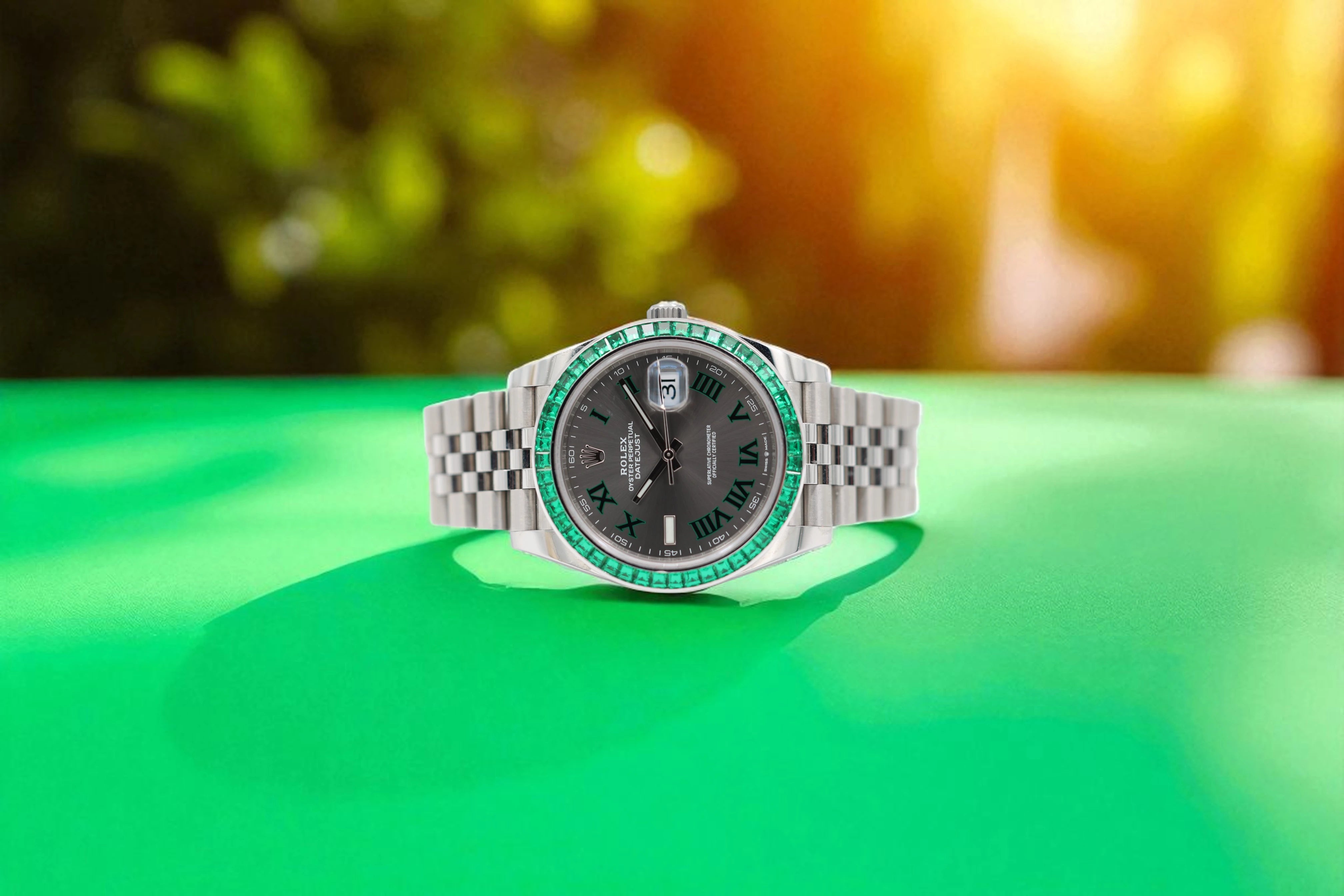 Rolex - Datejust - "Wimbledon" Custom Diamond Bezel - 126300 - 2021