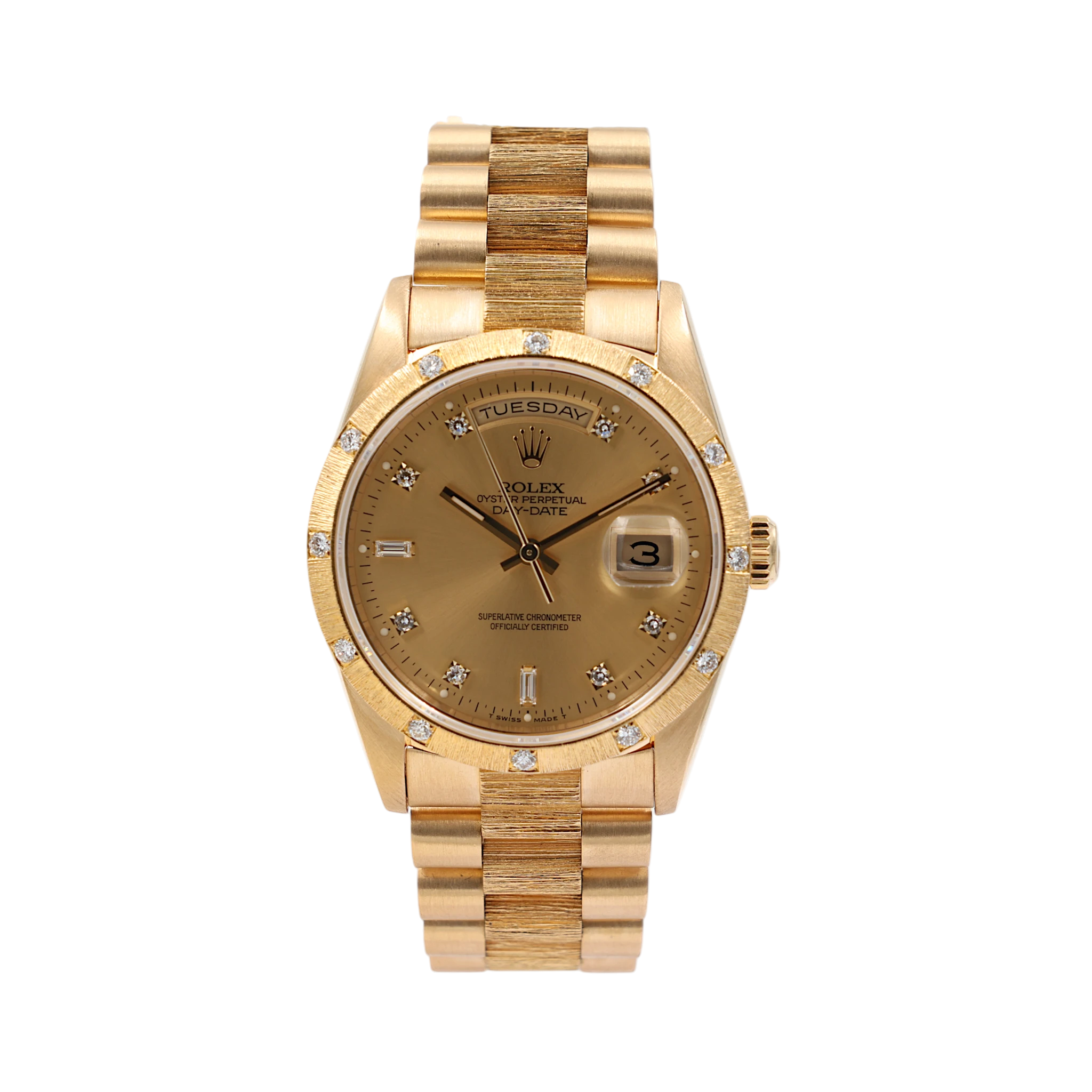 Rolex - Day-Date - Champagne Diamond Dial - 18308 - Circa 1989